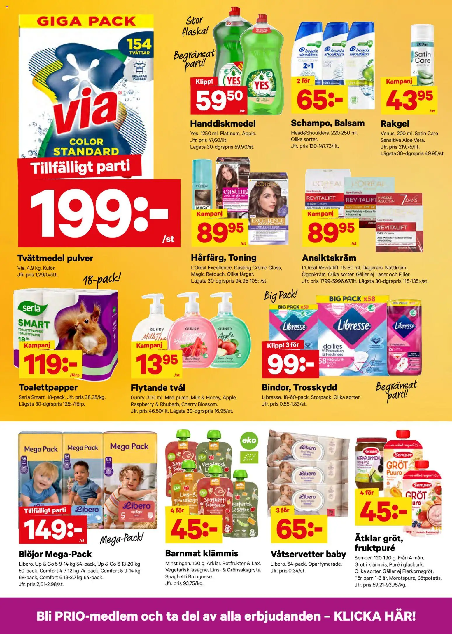 City Gross reklamblad aktuell från 26.01.2026 | Sida: 7 | Produkter: Toning, Barnmat, Handdiskmedel, Blöjor