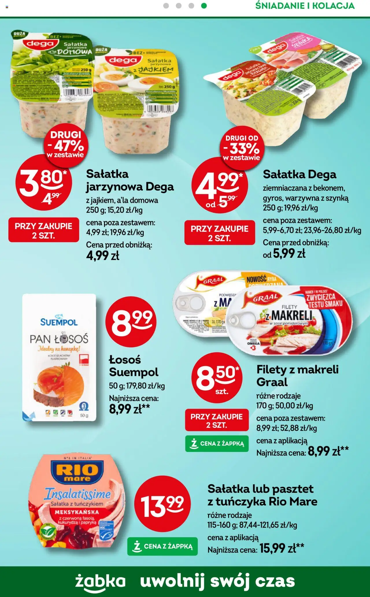 Żabka Gazetka od 04.06.2025 | Strona: 73 | Produkty: Szynka, Sałatka z tuńczykiem, Ryba, Sałatka