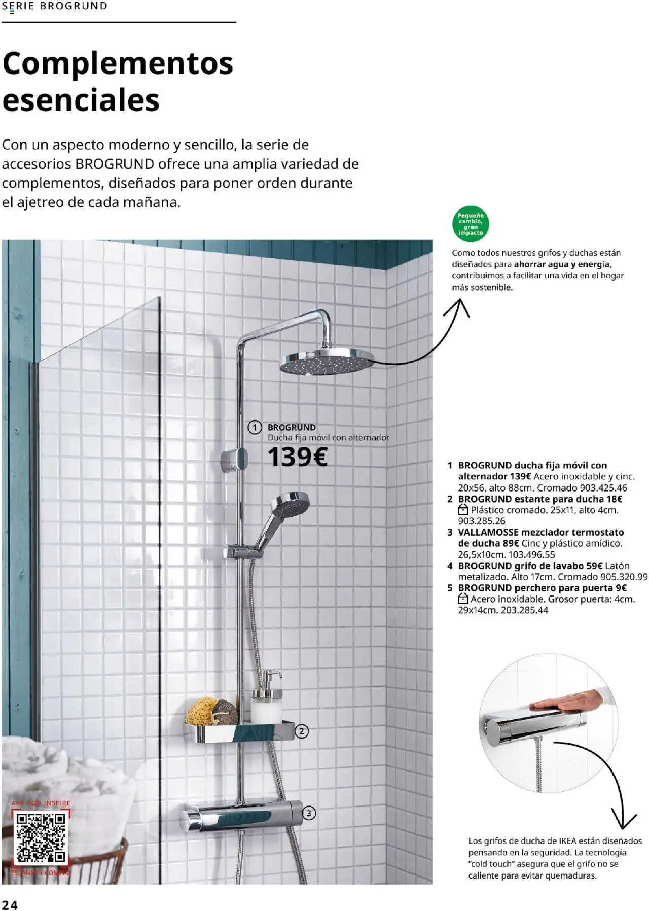 Catálogo IKEA Baños │ válido desde el 04.02.2025 | Página: 24 | Productos: Perchero, Mezclador, Lavabo, Ducha