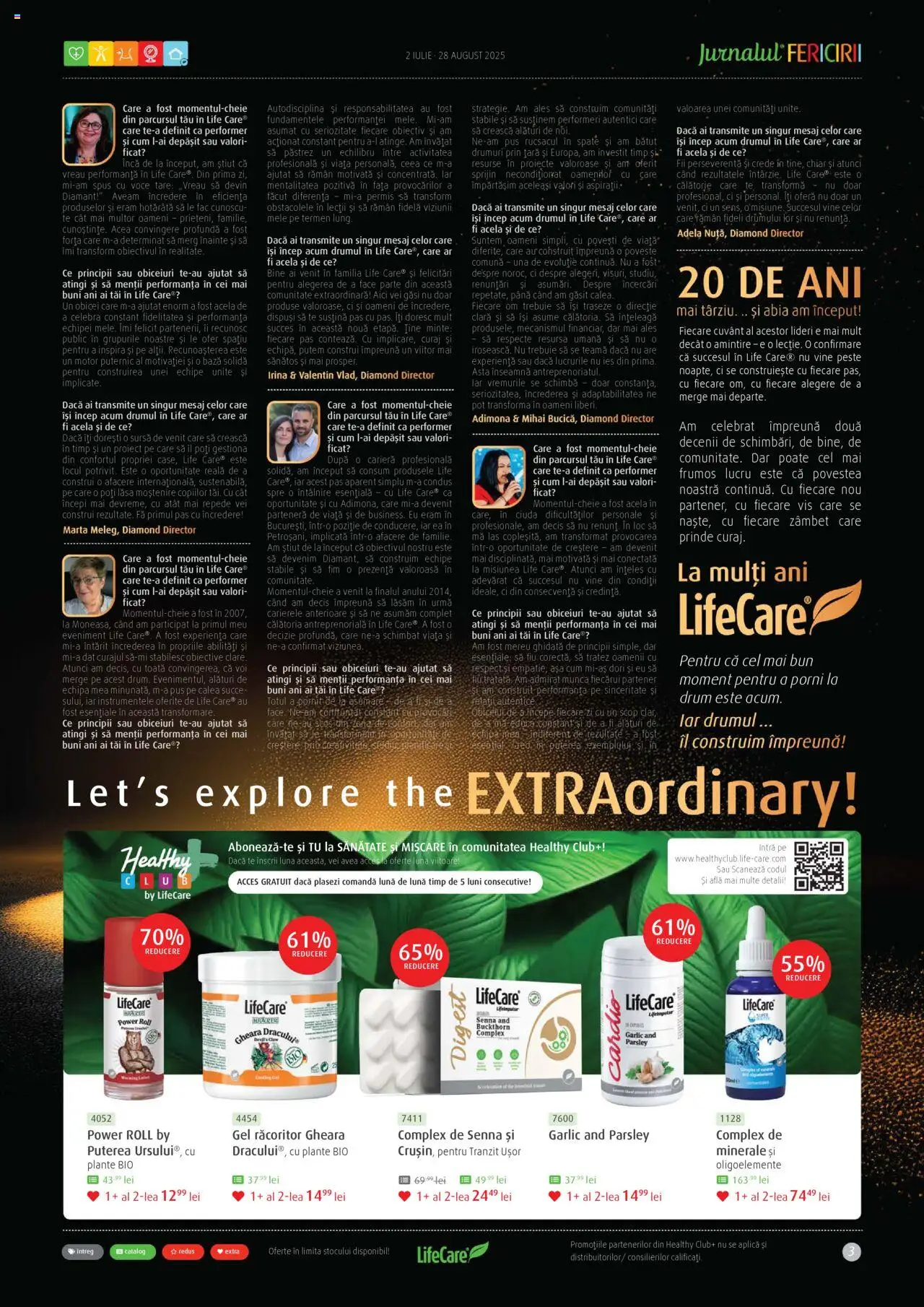 Life Care catalog - Jurnalul Fericirii Iulie/August – valabil de la 02.07.2025 | Pagină: 3 | Produse: Şerit ödül, Pește