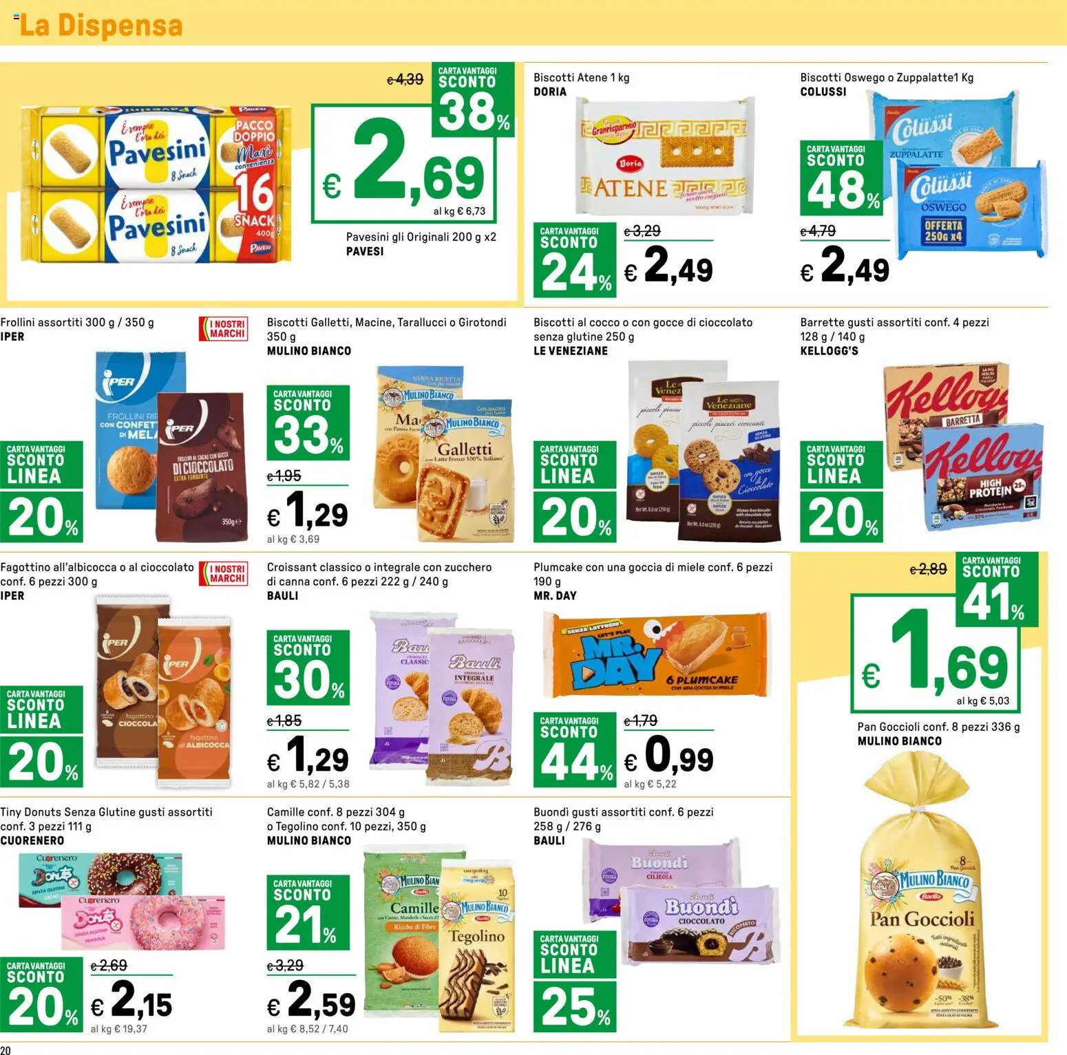 Volantino Iper del 07.04.2026 | Pagina: 20 | Prodotti: Biscotti, Zucchero, Plumcake, Miele