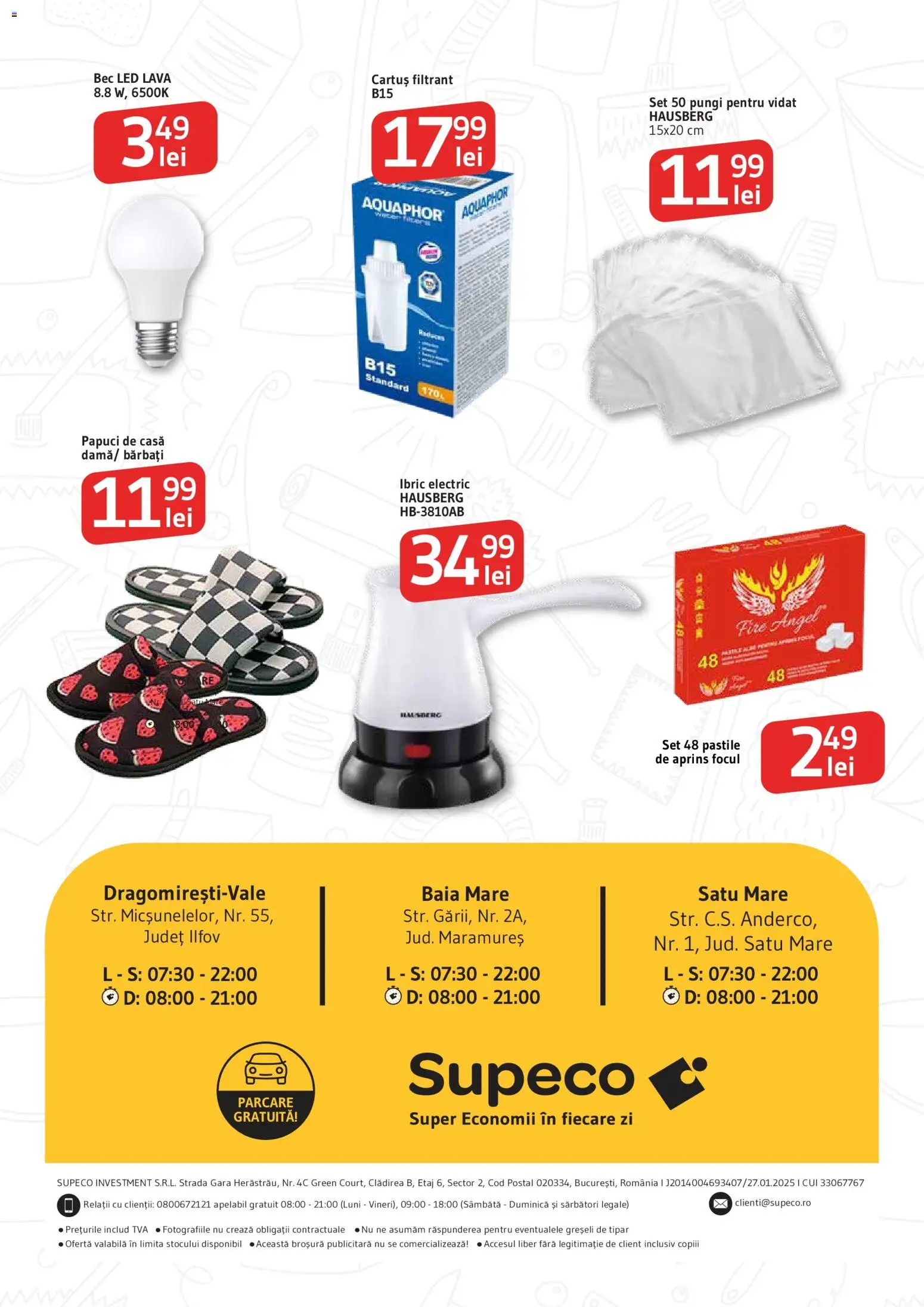 Noul catalog Supeco – valabil de la 19.03.2026 | Pagină: 13 | Produse: Bec, Babak, Papuci