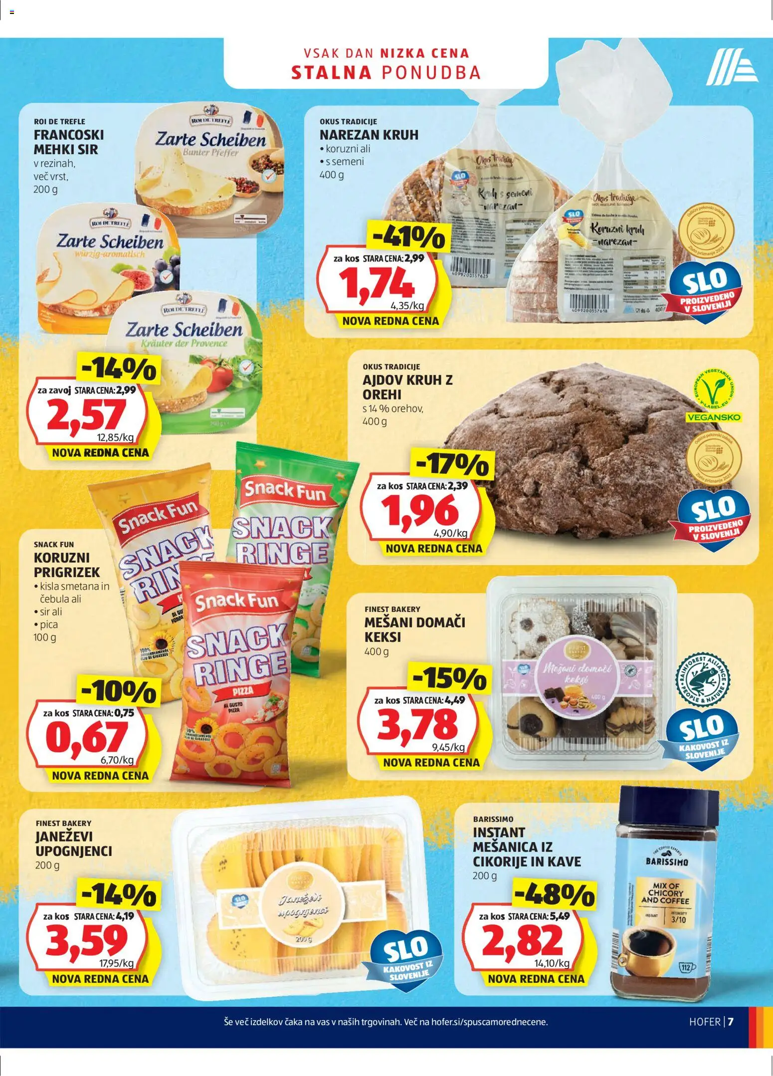 Hofer SI katalog | vrijedi od 30.12.2025 | Stranica: 7 | Proizvodi: Pica, Keksi, Sir, Kruh