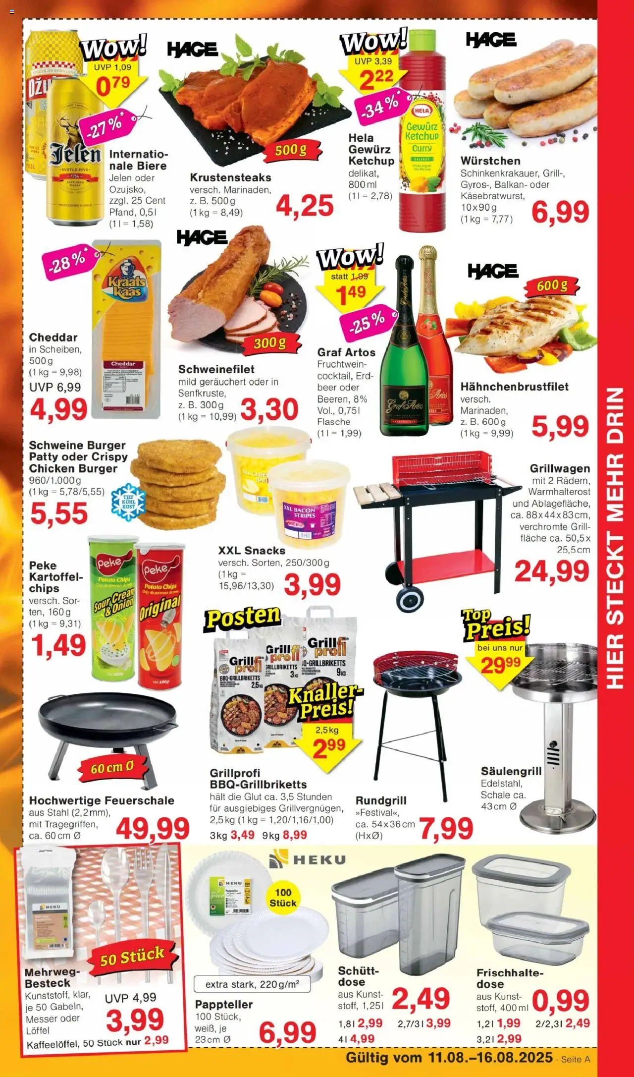 Jawoll Prospekt - gültig ab dem 11.08.2025 | Seite: 5 | Produkte: Pommes, Burger, Schweinefilet, Ketchup
