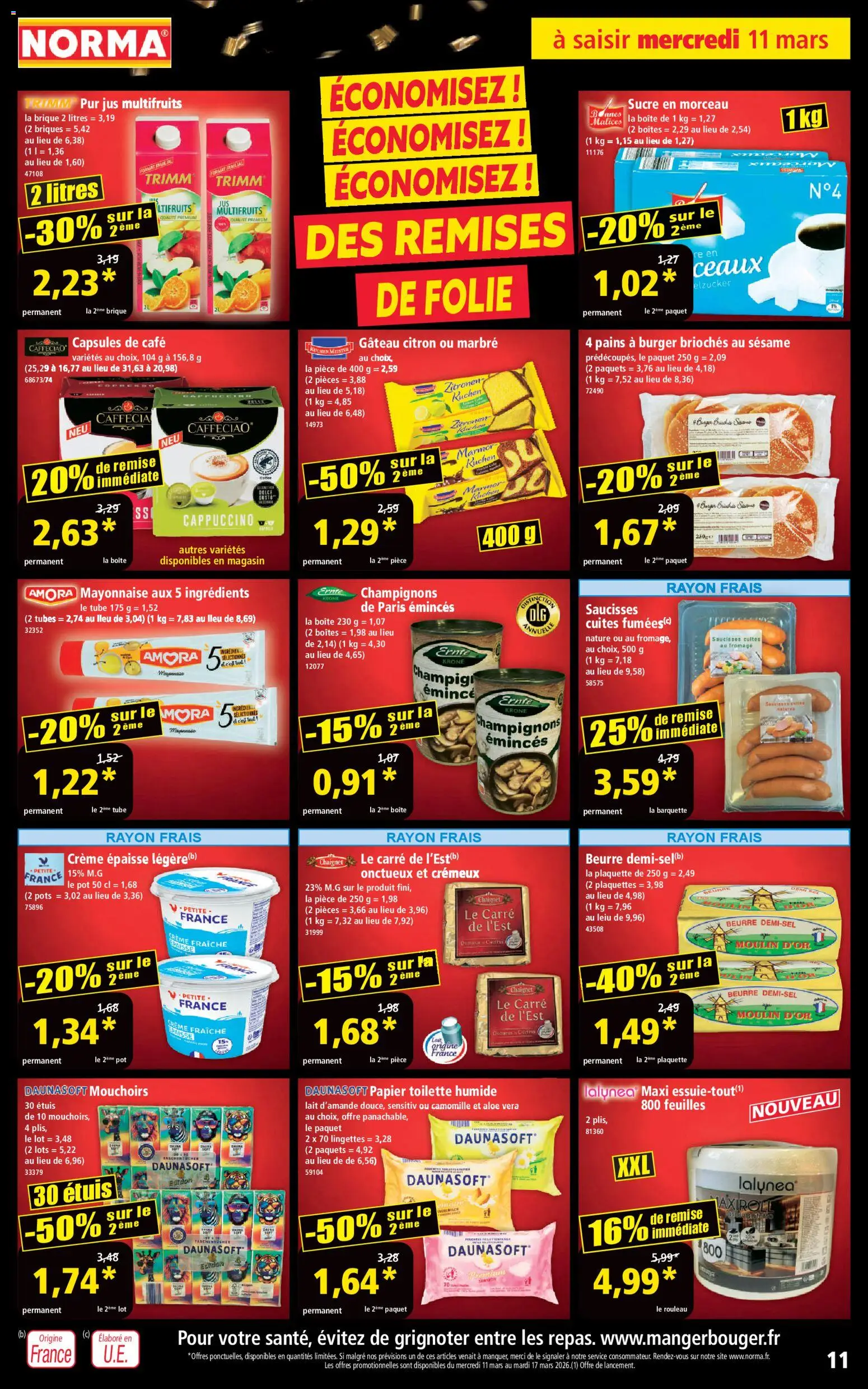 {H1} | Page: 11 | Produits: Citron, Lait d'amande, Rouleau, Beurre
