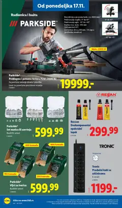 Produžni kabl sa utičnicama, 6-struki - pregled Lidl kataloga - važi od 13.11.2025 | Strana: 68 | Proizvode: Parkside, Kabl, Produžni kabl