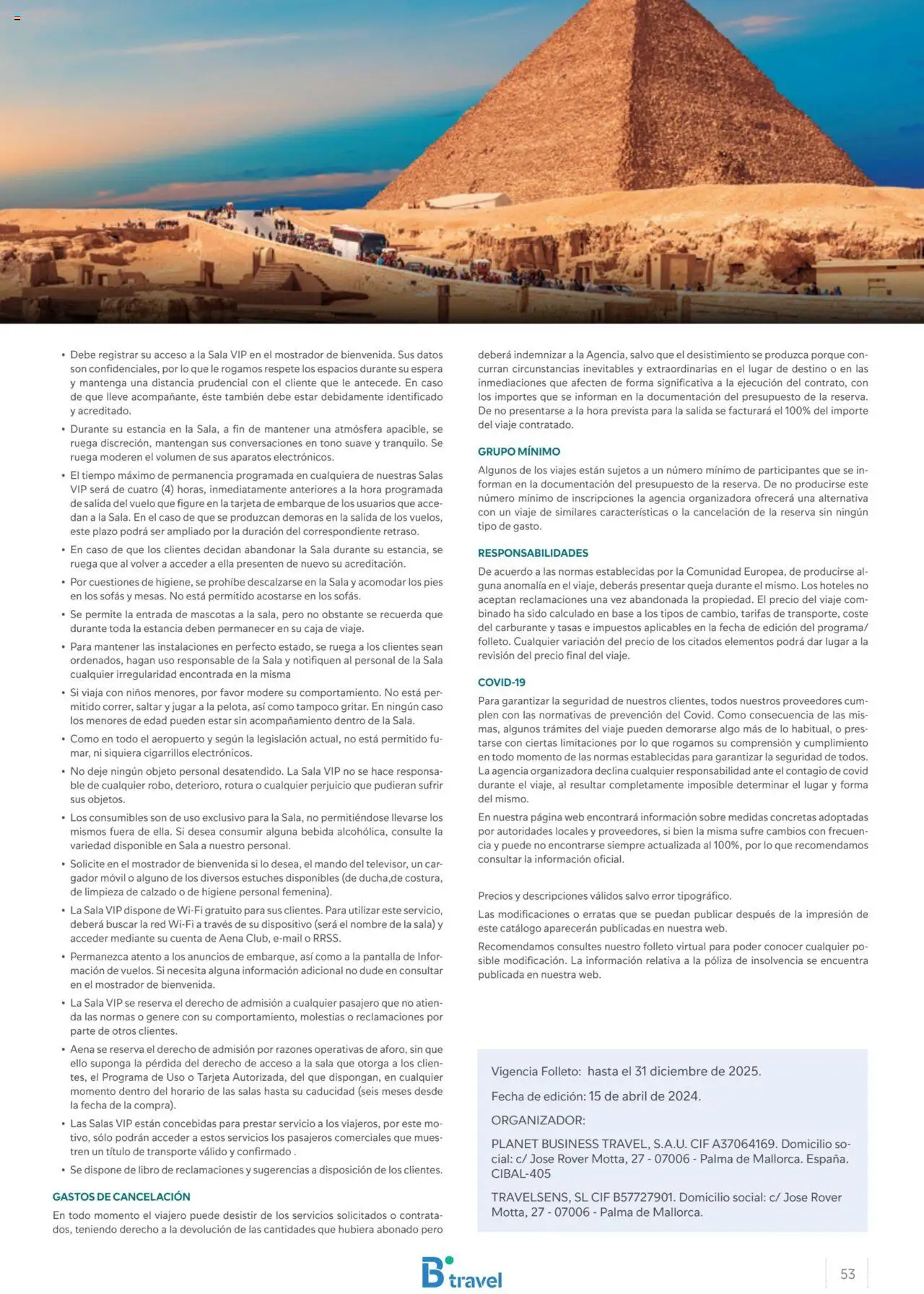 B the travel brand Egipto │ válido desde el 15.04.2024 | Página: 53 | Productos: Organizador, Caja