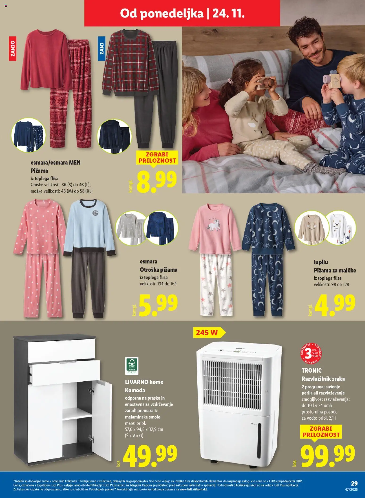 Novi Lidl katalog ponudbe – veljaven od 24.11.2025 | Stran: 47 | Izdelki: Pižama, Komoda