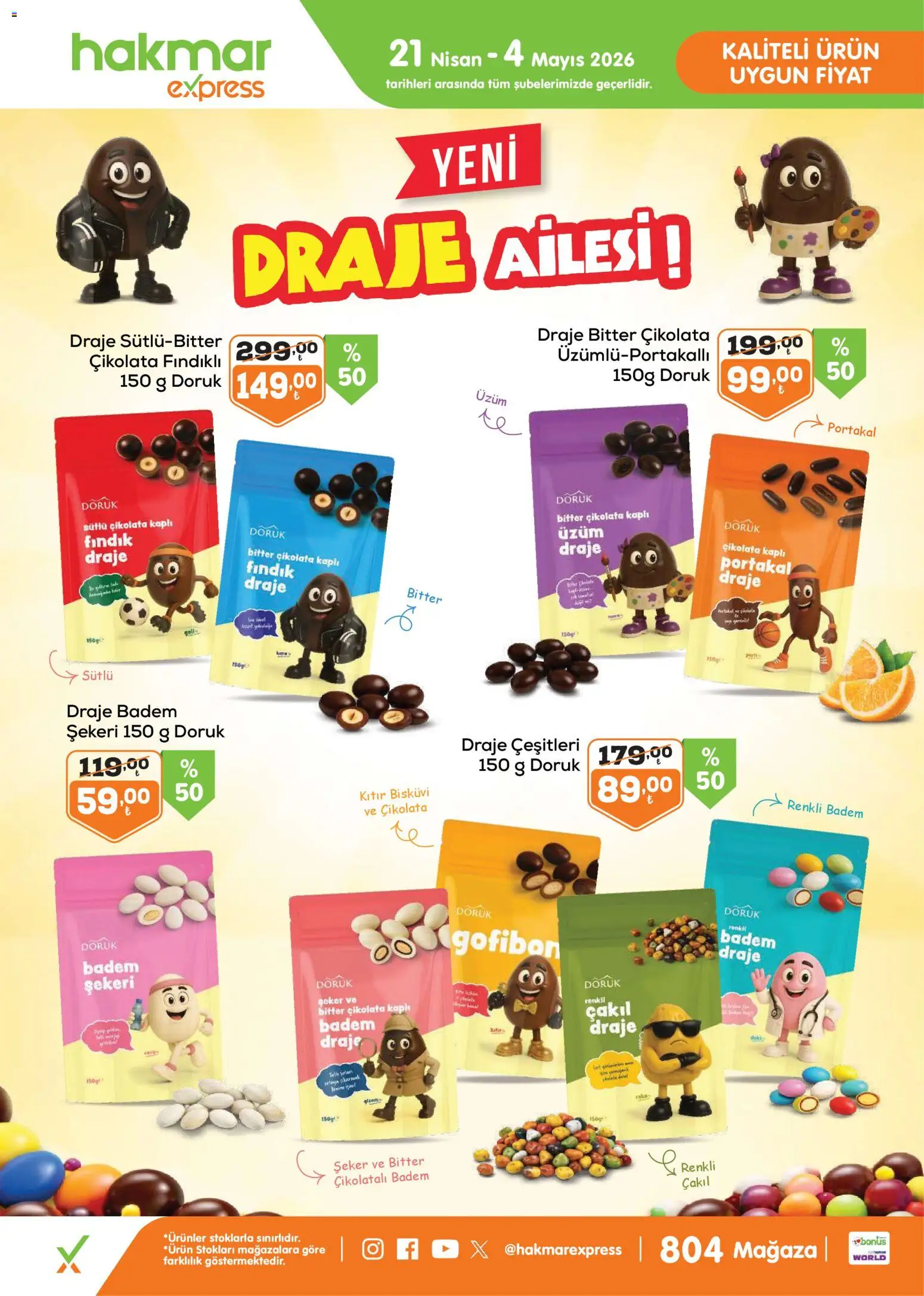 Hakmar Express - Salı Aktüel Ürünler - 21.04.2026 tarihinden itibaren geçerlidir | Sayfa: 3 | Ürünler: Şeker, Fındık, Badem, Bisküvi