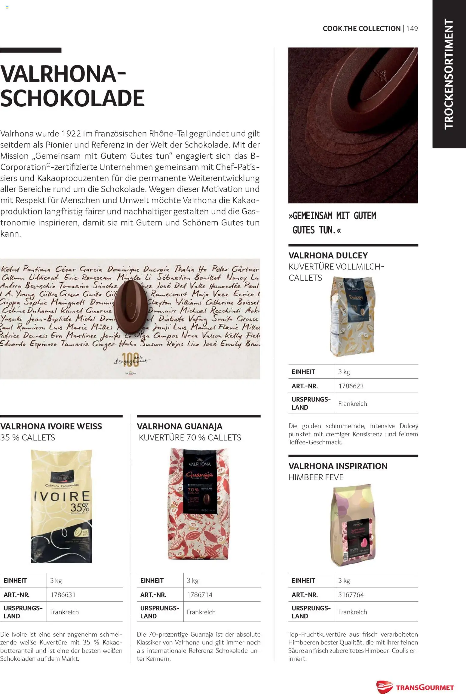 Transgourmet Cook Look-Book gültig ab 08.04.2026 | Seite: 149 | Produkte: Vase, Schokolade