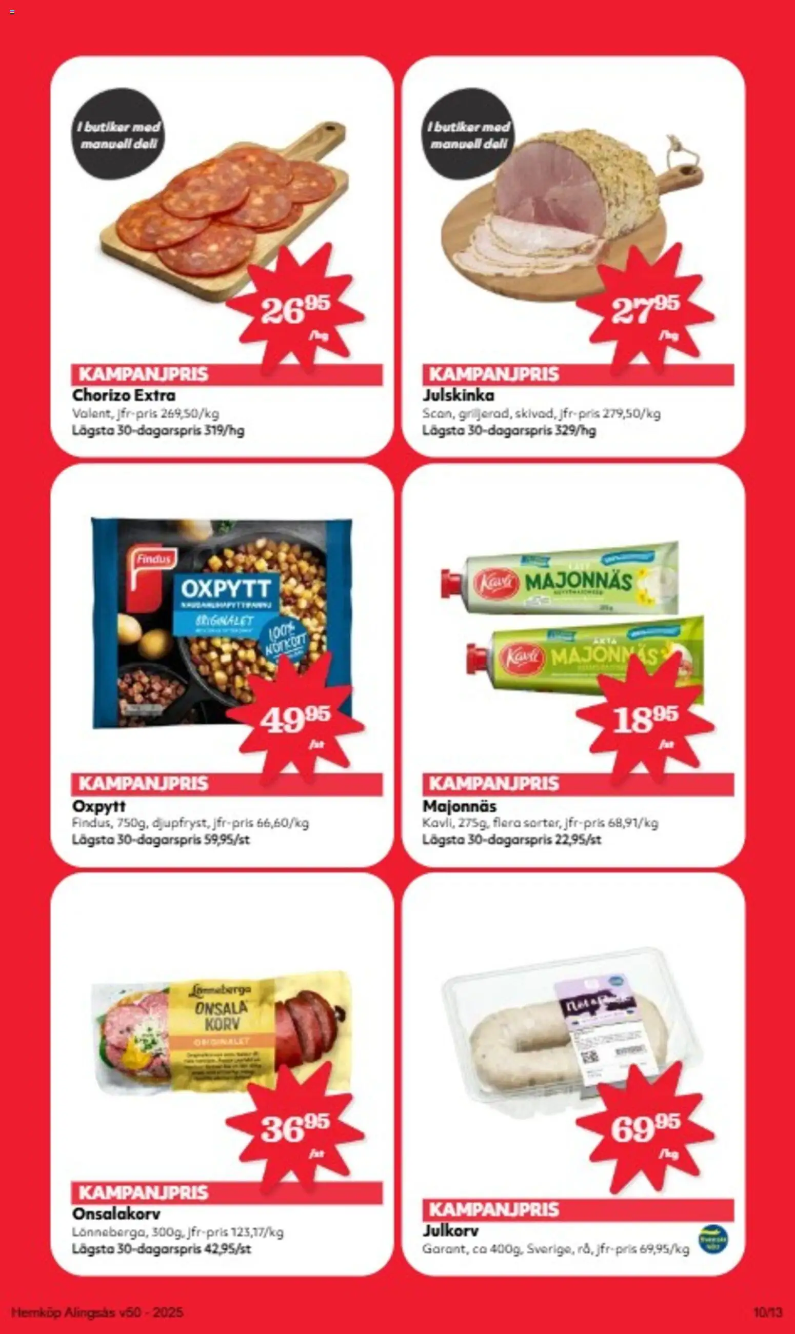 Hemköp reklamblad aktuell från 08.12.2025 | Sida: 10 | Produkter: Majonnäs, Chorizo