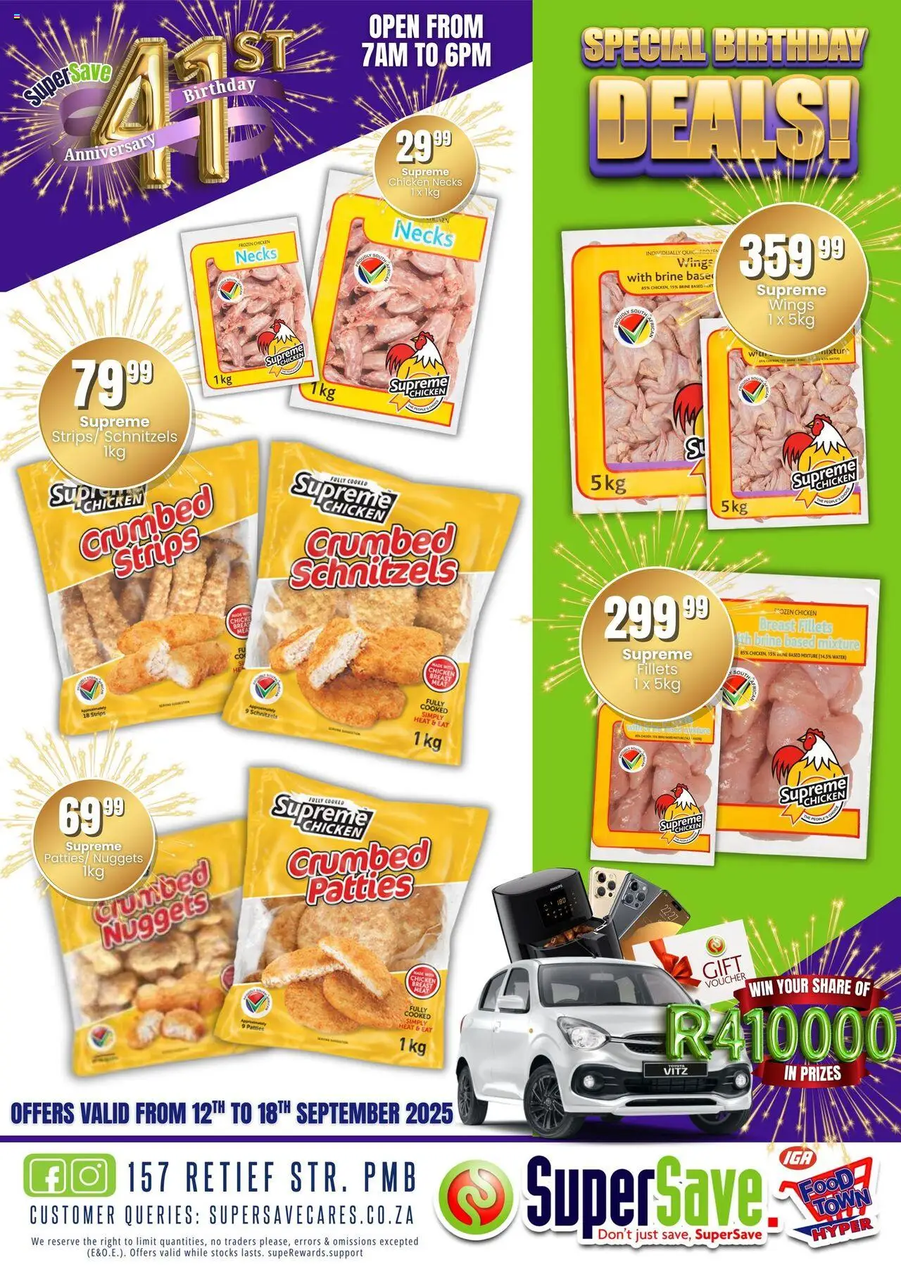New Super Save catalogue – valid from 12.09.2025 | Page: 1 | Products: Chicken, Water