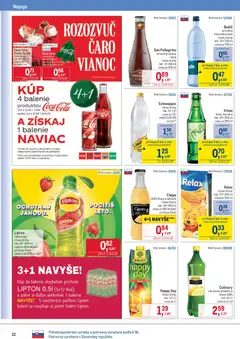 Metro leták platný od 10.12.2025 | Strana: 22 | Produkty: Budiš, Sprite, Minerálna voda, Mango