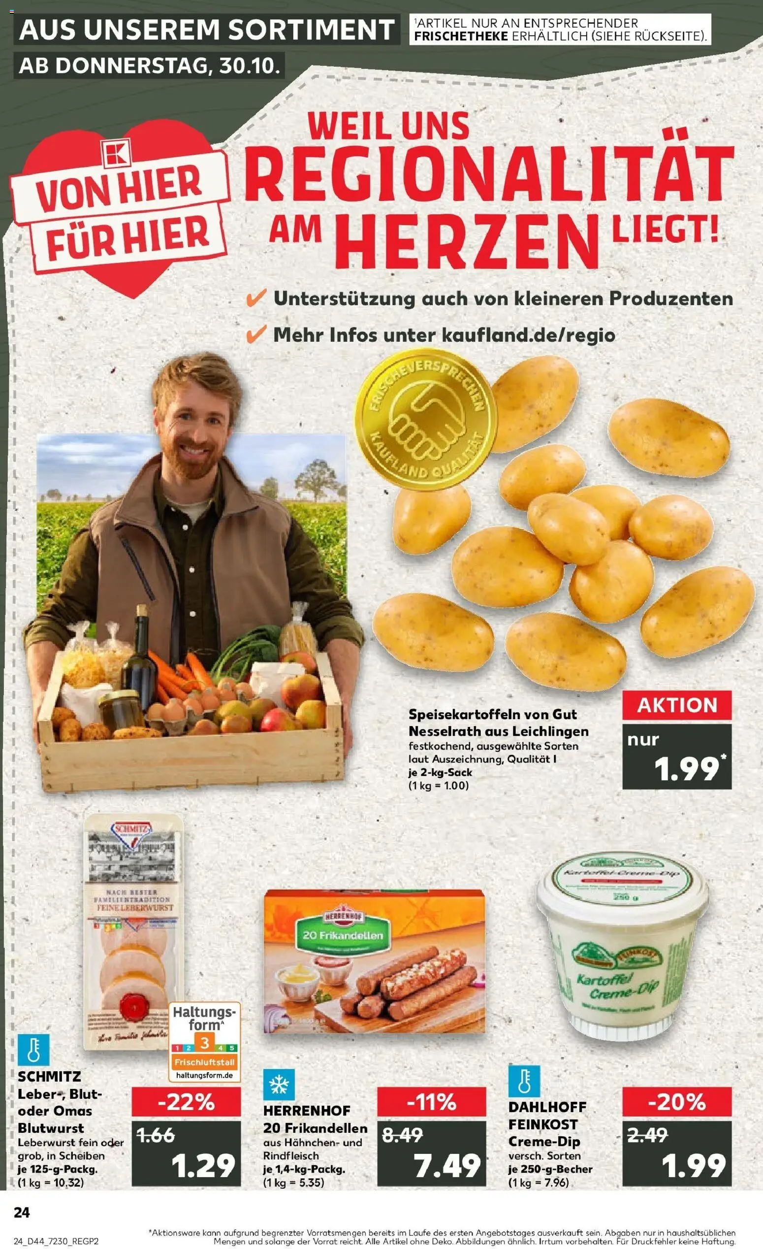 Kaufland prospekt Bergisch Gladbach	 – gültig ab 30.10.2025 | Seite: 24 | Produkte: Hahnchen, Rindfleisch