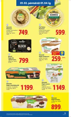 Lidl Akciós újság - amely érvényes a következő dátumtól: 02.01.2026 | Oldal: 13 | Termékek: Tiramisu, Vegán