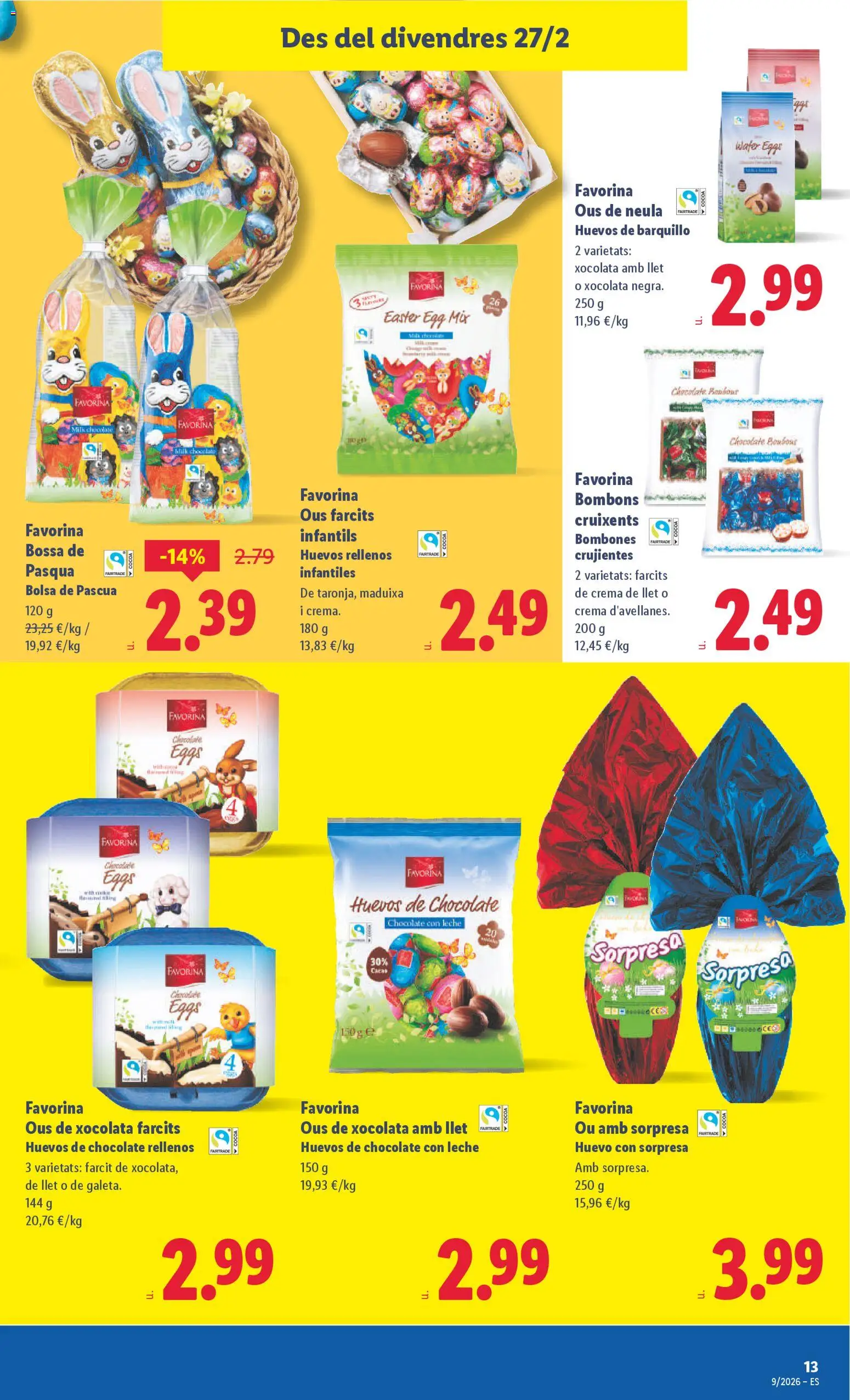 Lidl folleto │ válido desde el 23.02.2026 | Página: 29 | Productos: Leche, Huevos, Crema, Chocolate con leche