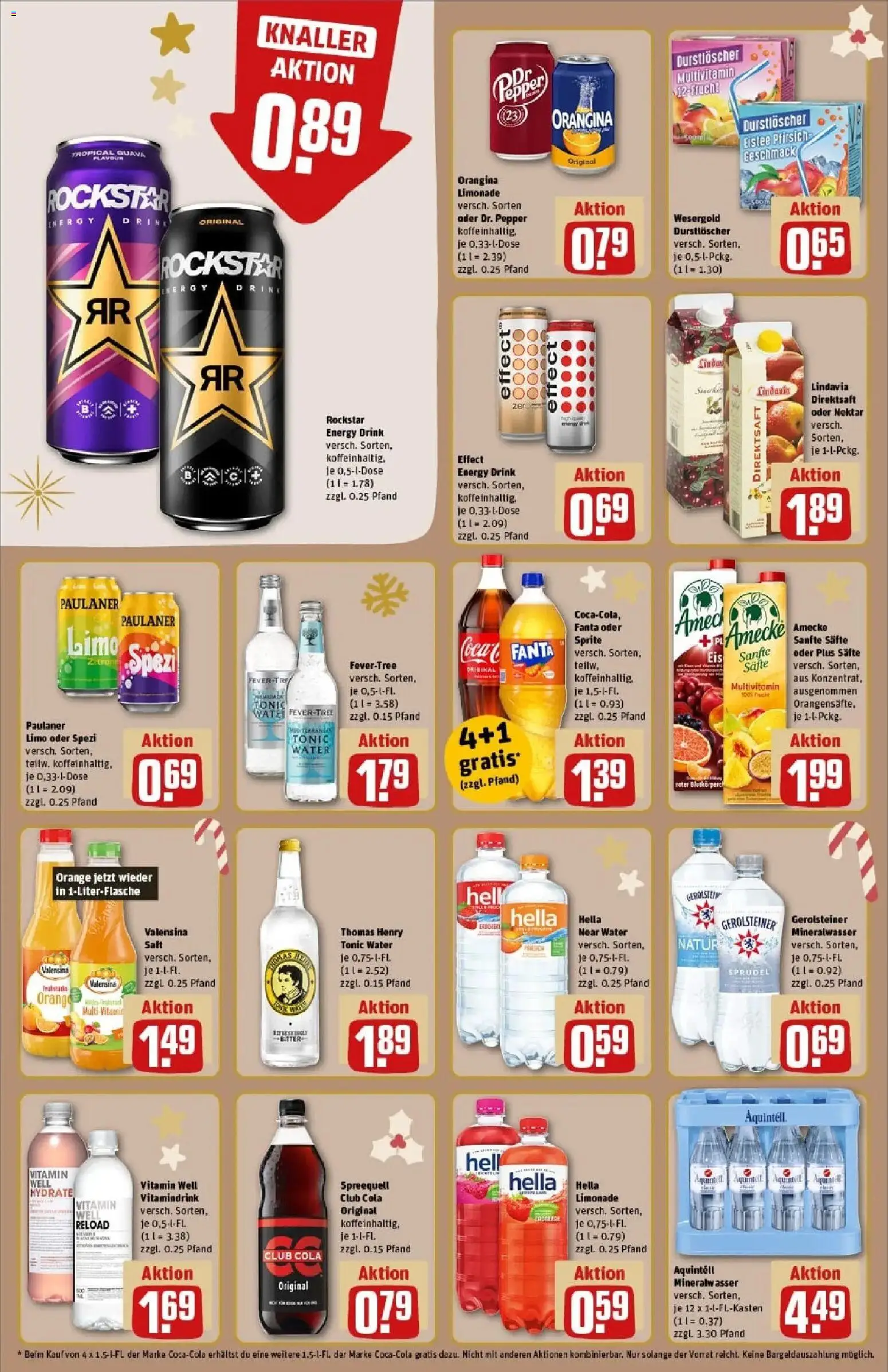 Rewe prospekt Elsterwerda	 – gültig ab 23.11.2025 | Seite: 24 | Produkte: Rockstar, Limonade, Mineralwasser, Paulaner
