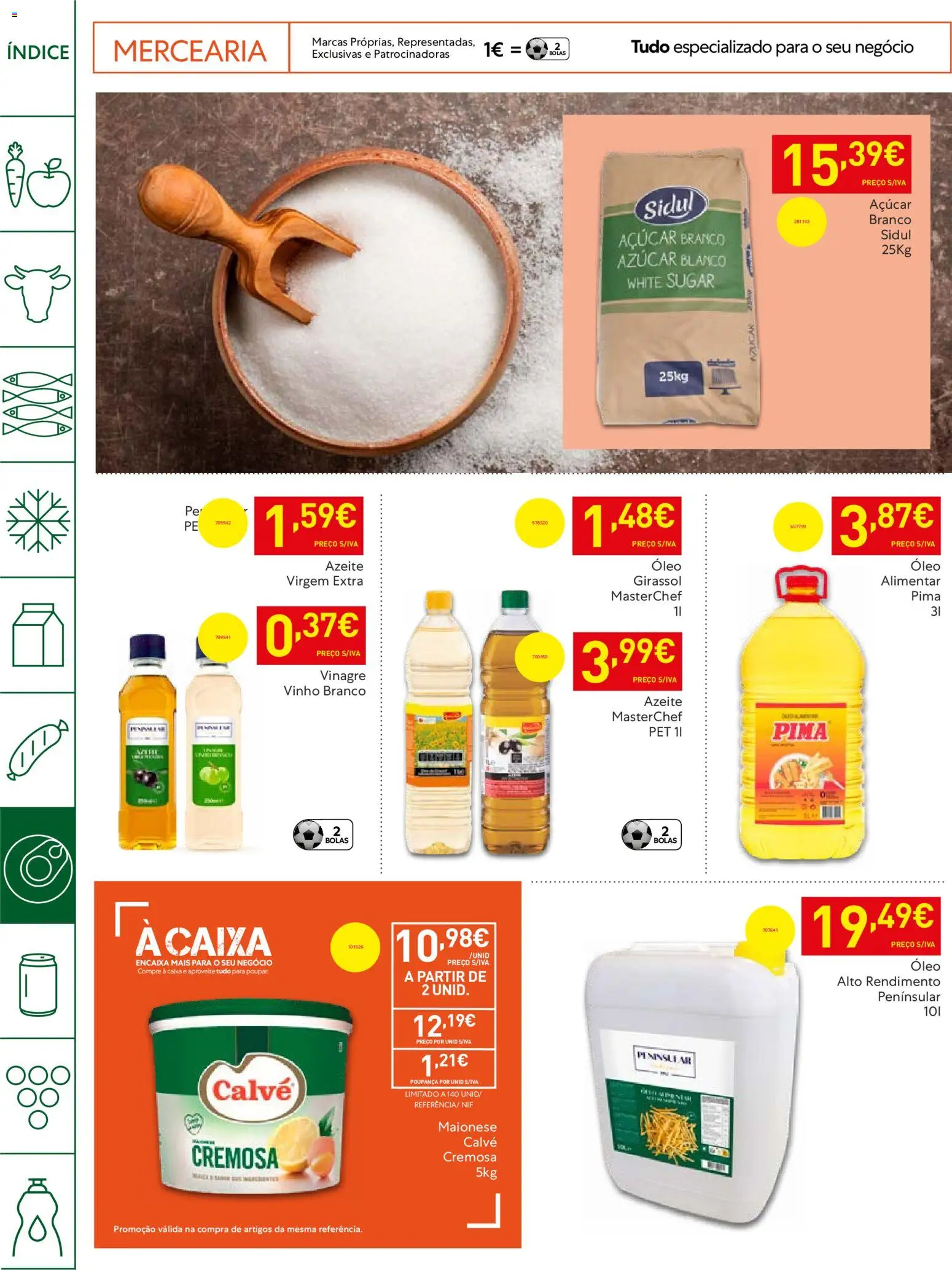 Recheio Horeca │ válido de 14.04.2026 | Página: 16 | Produtos: Óleo, Maionese, Vinho, Açúcar