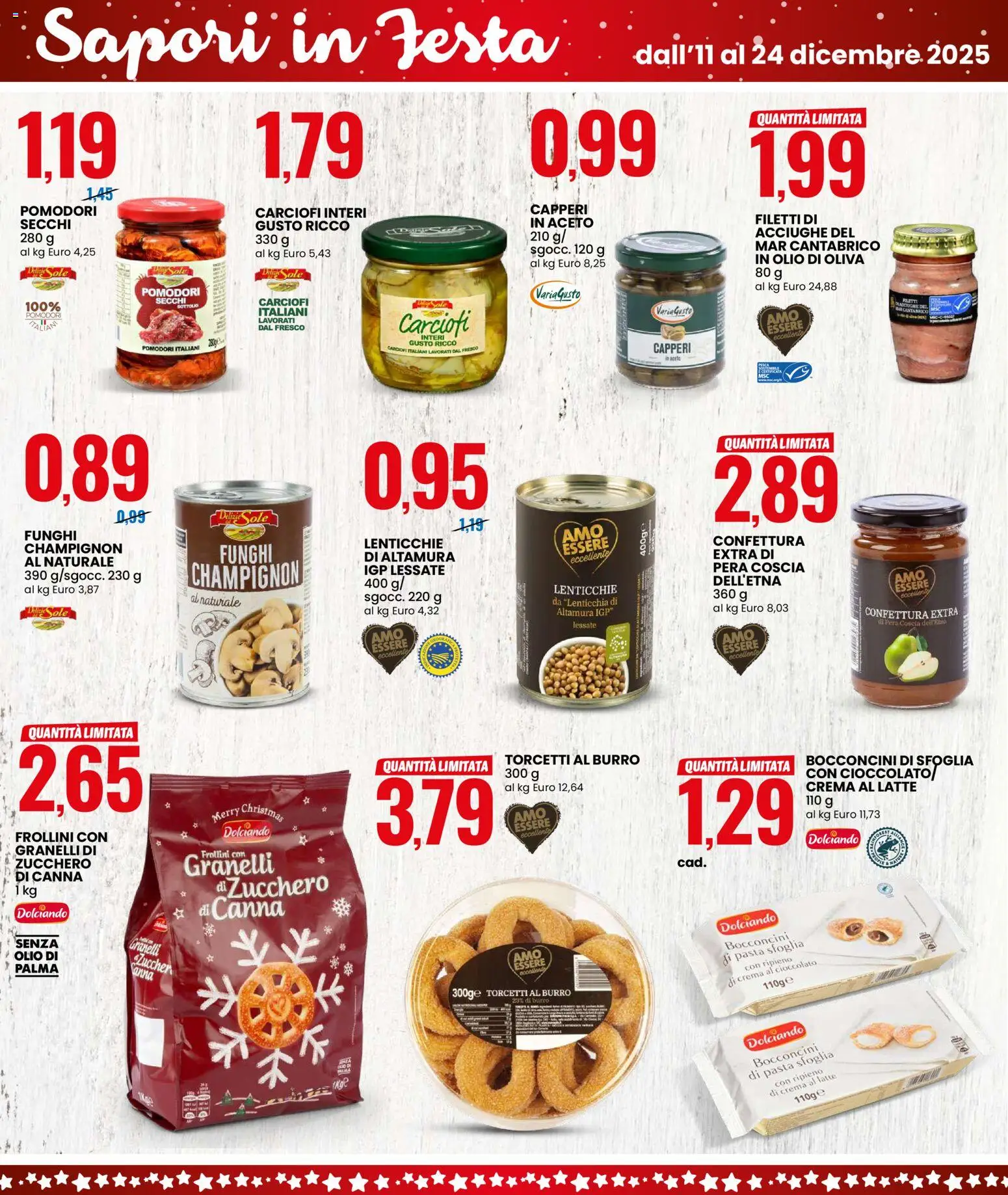 Volantino Eurospin del 11.12.2025 | Pagina: 5 | Prodotti: Crema, Pasta sfoglia, Pomodori, Funghi