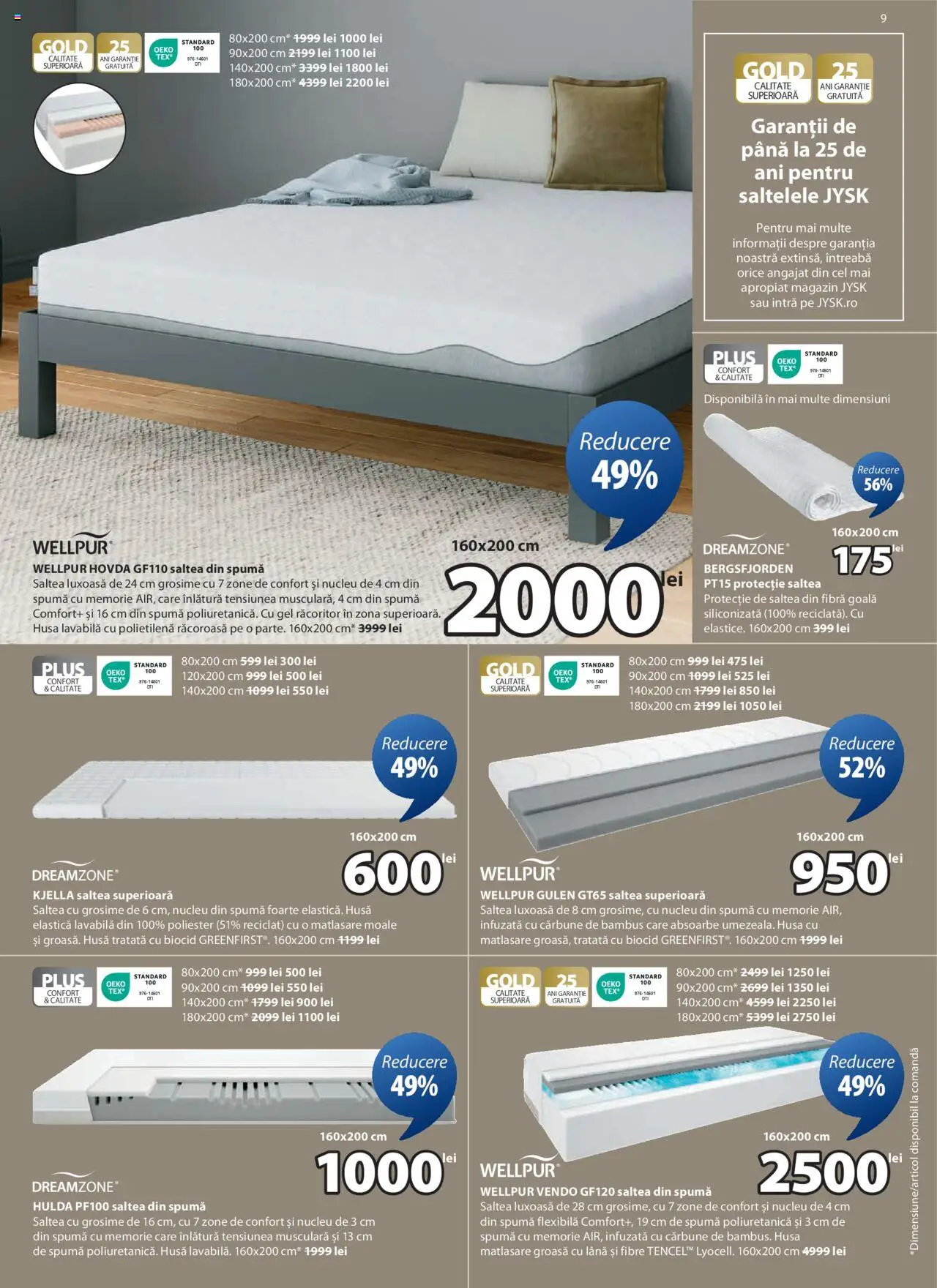 Catalog JYSK – valabil de la 04.08.2025 | Pagină: 9 | Produse: Memorie, Saltea, Türk kahvesi öğütme değirmeni