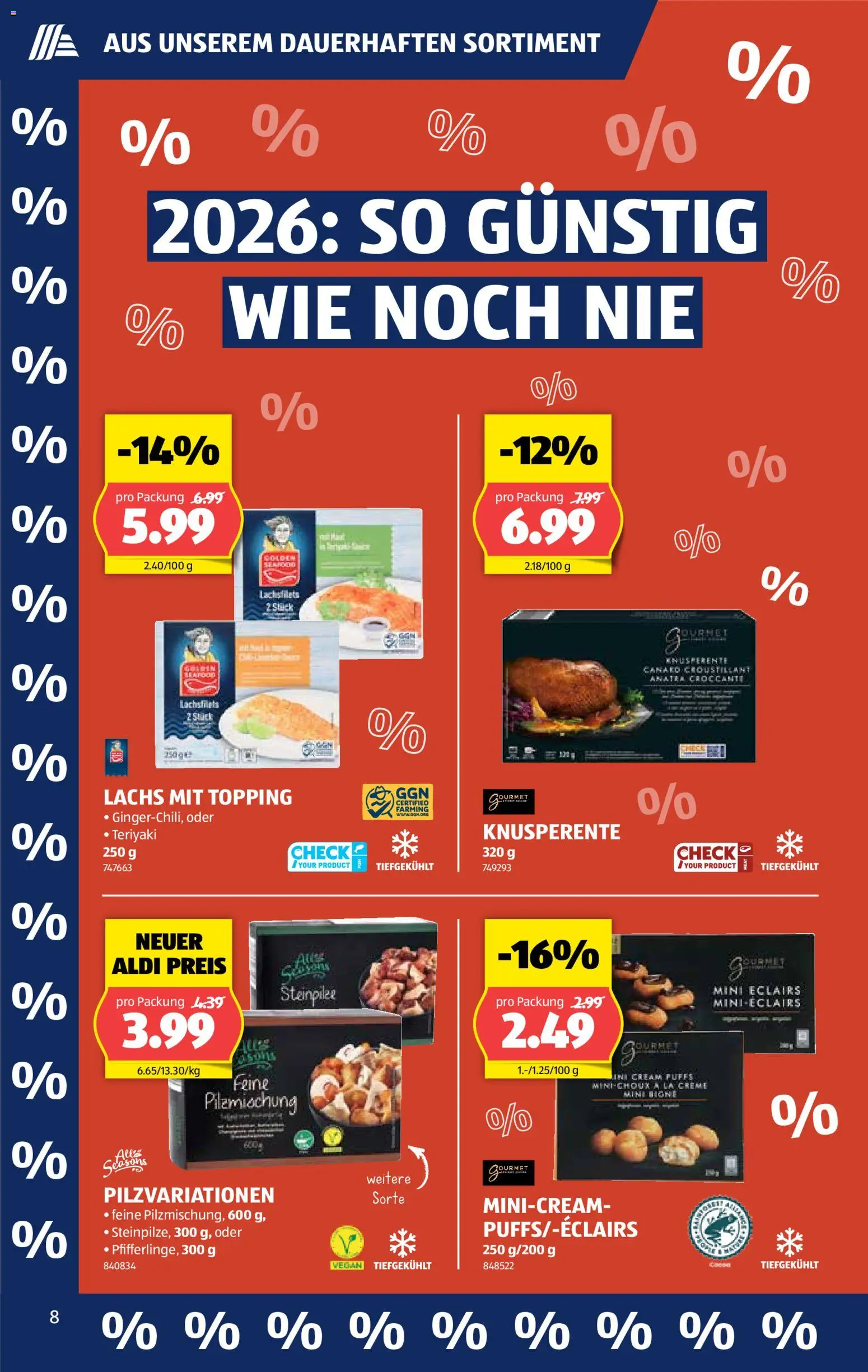 Aldi Aktionen – gültig ab 05.02.2026 | Seite: 9 | Produkte: Lachs, Creme