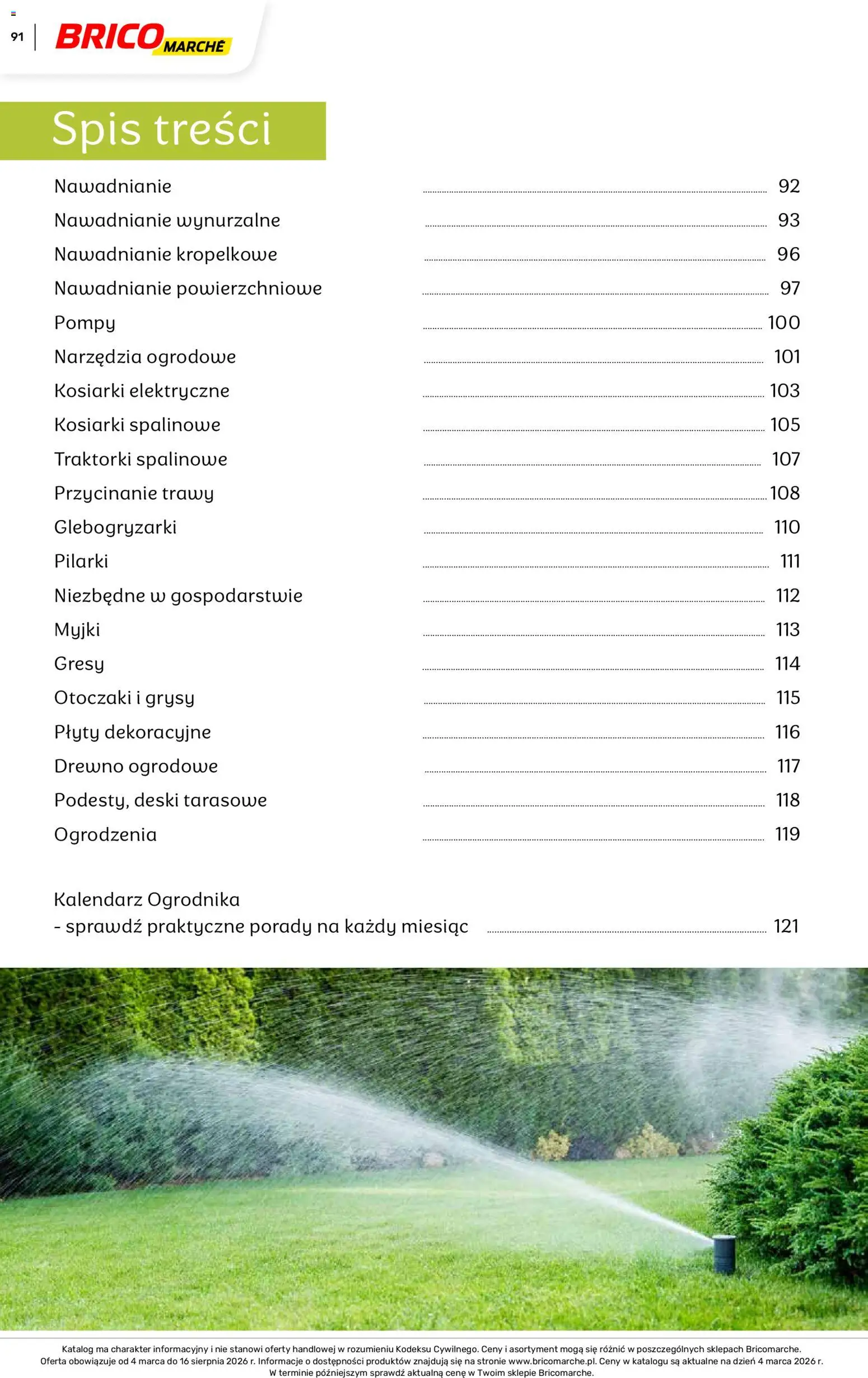Brico Marché gazetka - Wiosna od 04.03.2026 | Strona: 91 | Produkty: Trawy, Kalendarz, Plyty
