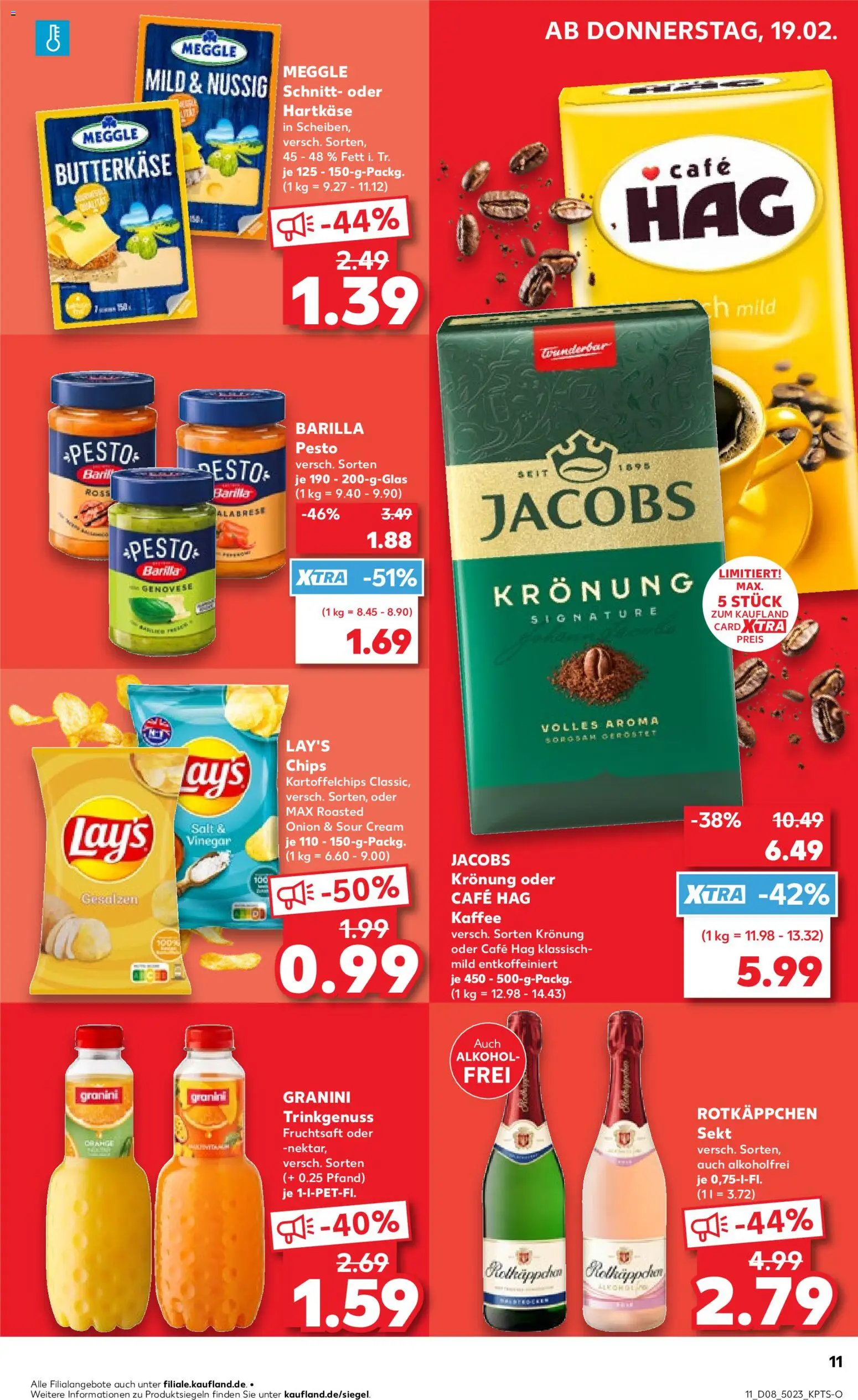 Kaufland prospekt Völklingen	 – gültig ab 22.02.2026 | Seite: 11 | Produkte: Rotkappchen sekt, Kaffee, Barilla pesto, Fruchtsaft