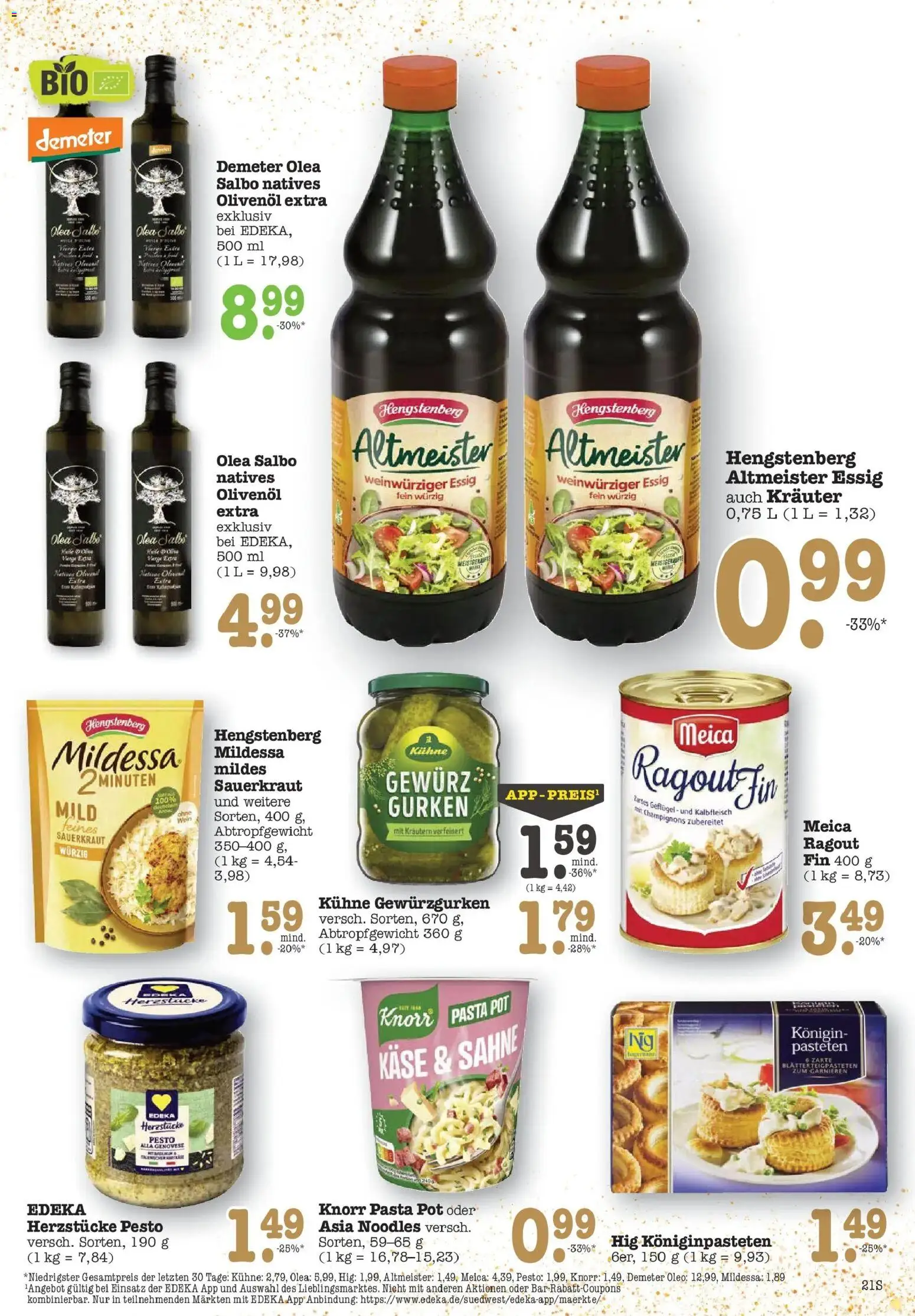 Edeka prospekt Bühlertal	 – gültig ab 08.12.2025 | Seite: 21 | Produkte: Käse, Meica, Champignons, Pasta