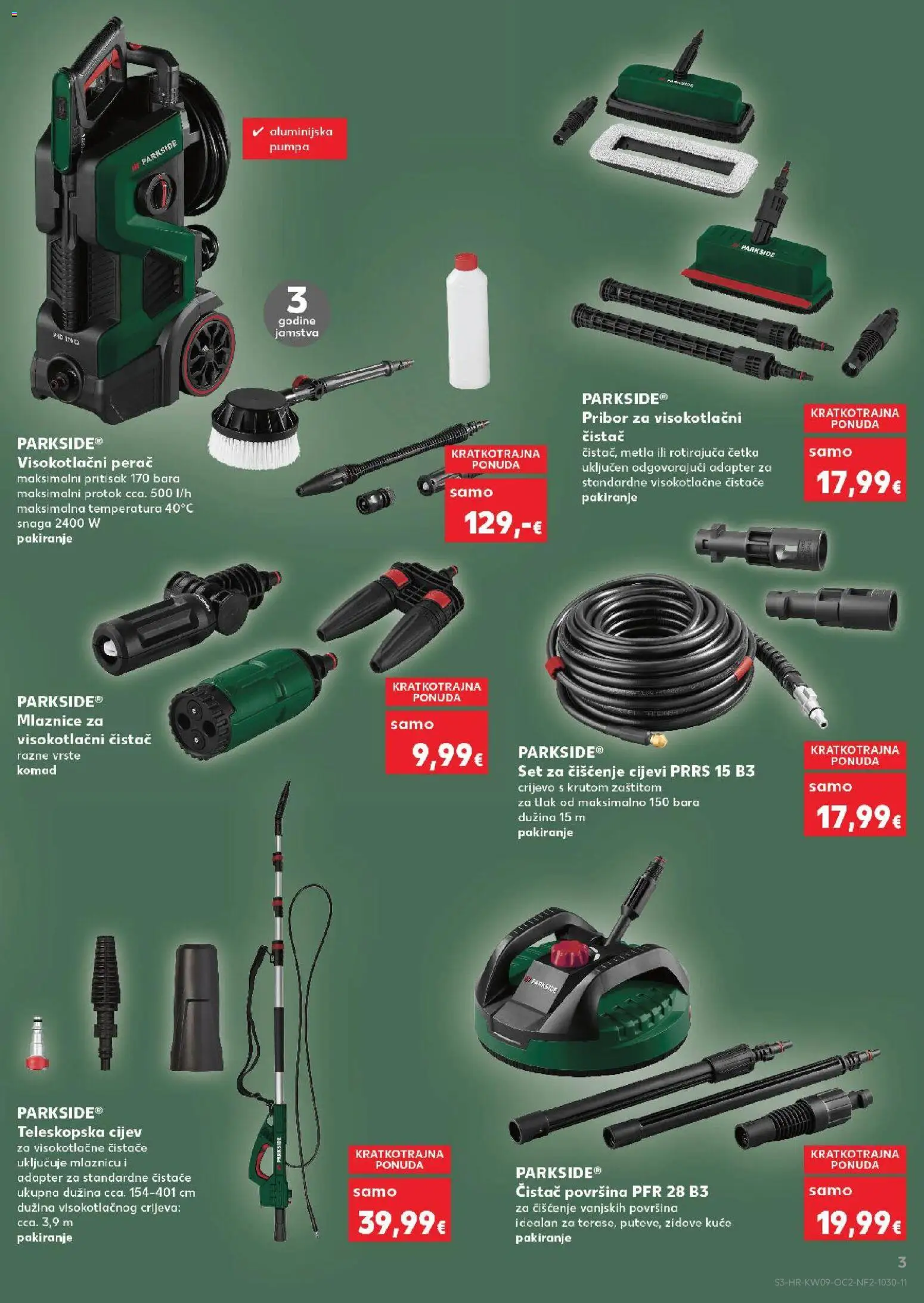 Kaufland katalog | vrijedi od 25.02.2026 | Stranica: 3 | Proizvodi: Visokotlačni perač, Četka, Adapter, Visokotlačni čistač