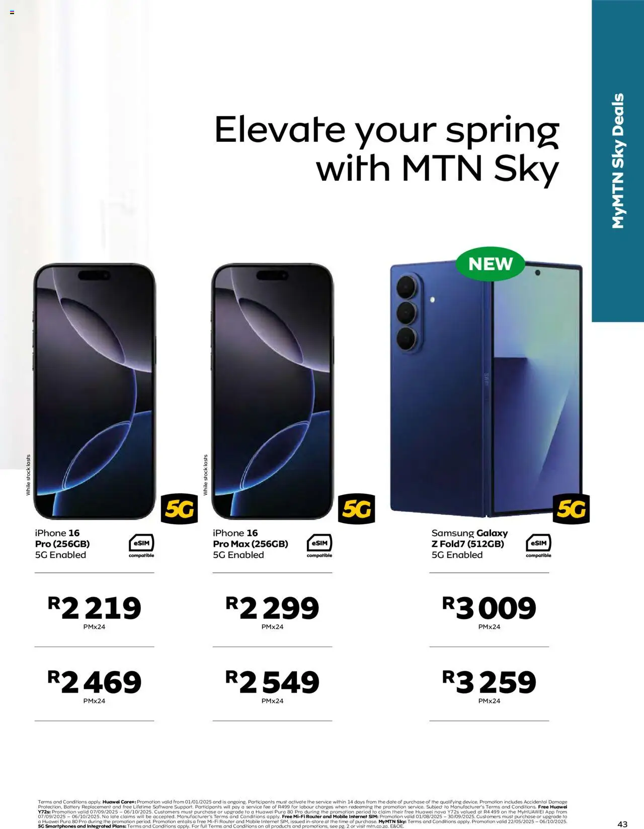 New MTN catalogue – valid from 07.09.2025 | Page: 45 | Products: Sim, Router, Battery, Stock