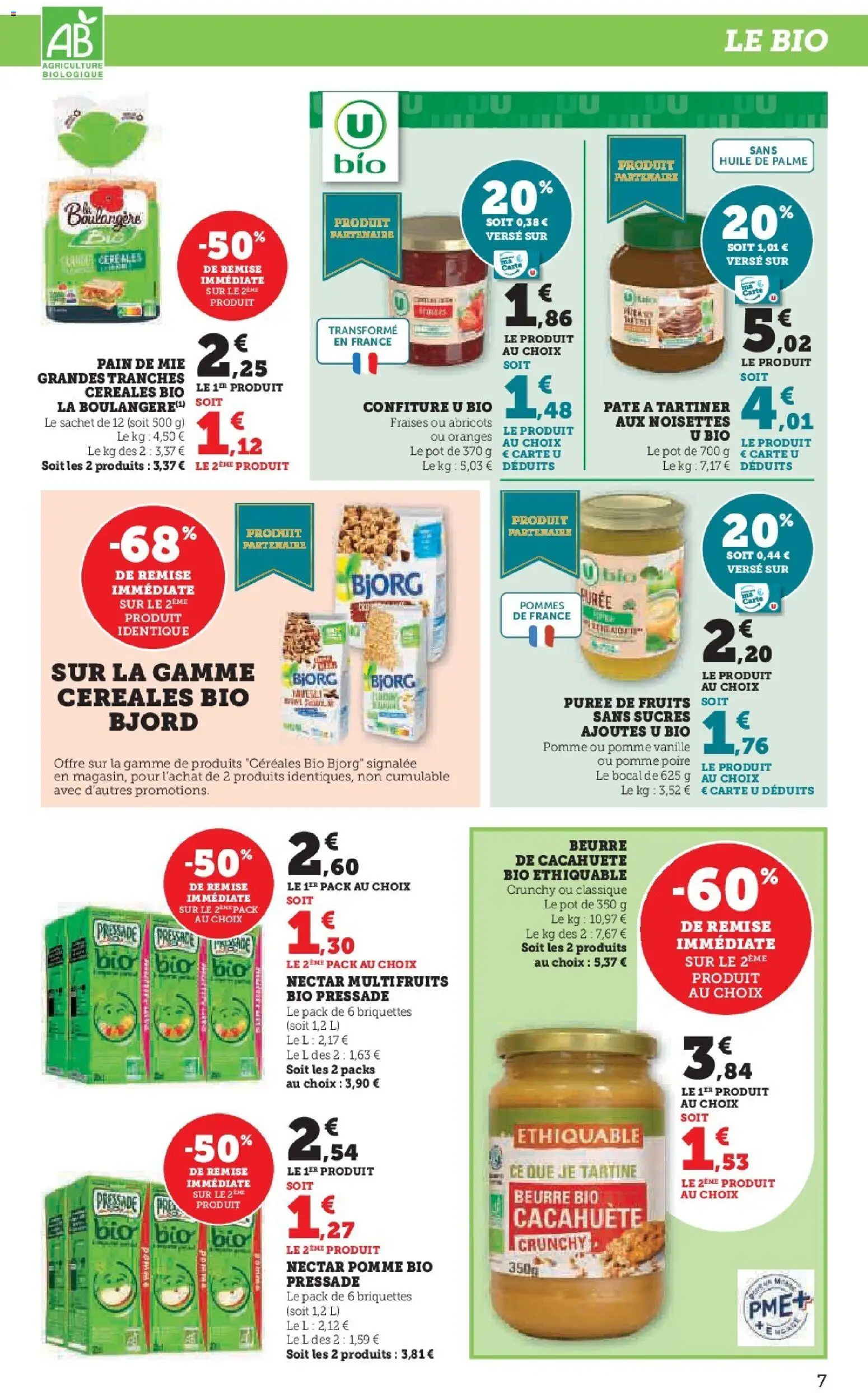 {H1} | Page: 7 | Produits: Noisettes, Pain de mie, Beurre, Oranges