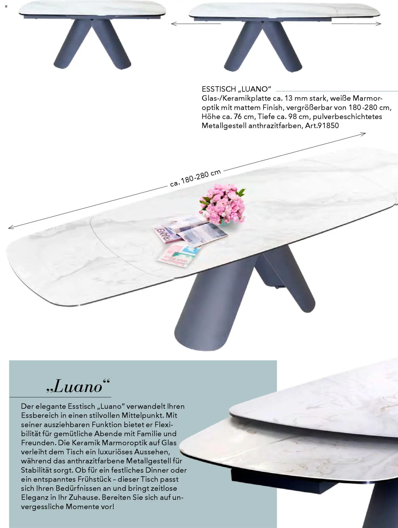 Rahaus Prospekt Glas/Keramik-Esstische – gültig ab 29.01.2026 | Seite: 9 | Produkte: Esstisch, Tisch