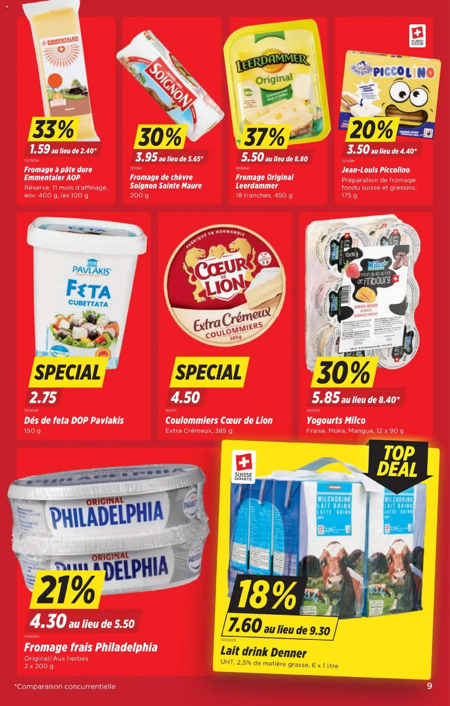 Denner aktionen FR – gültig ab 16.04.2026 | Seite: 9 | Produkte: Feta, Fondue