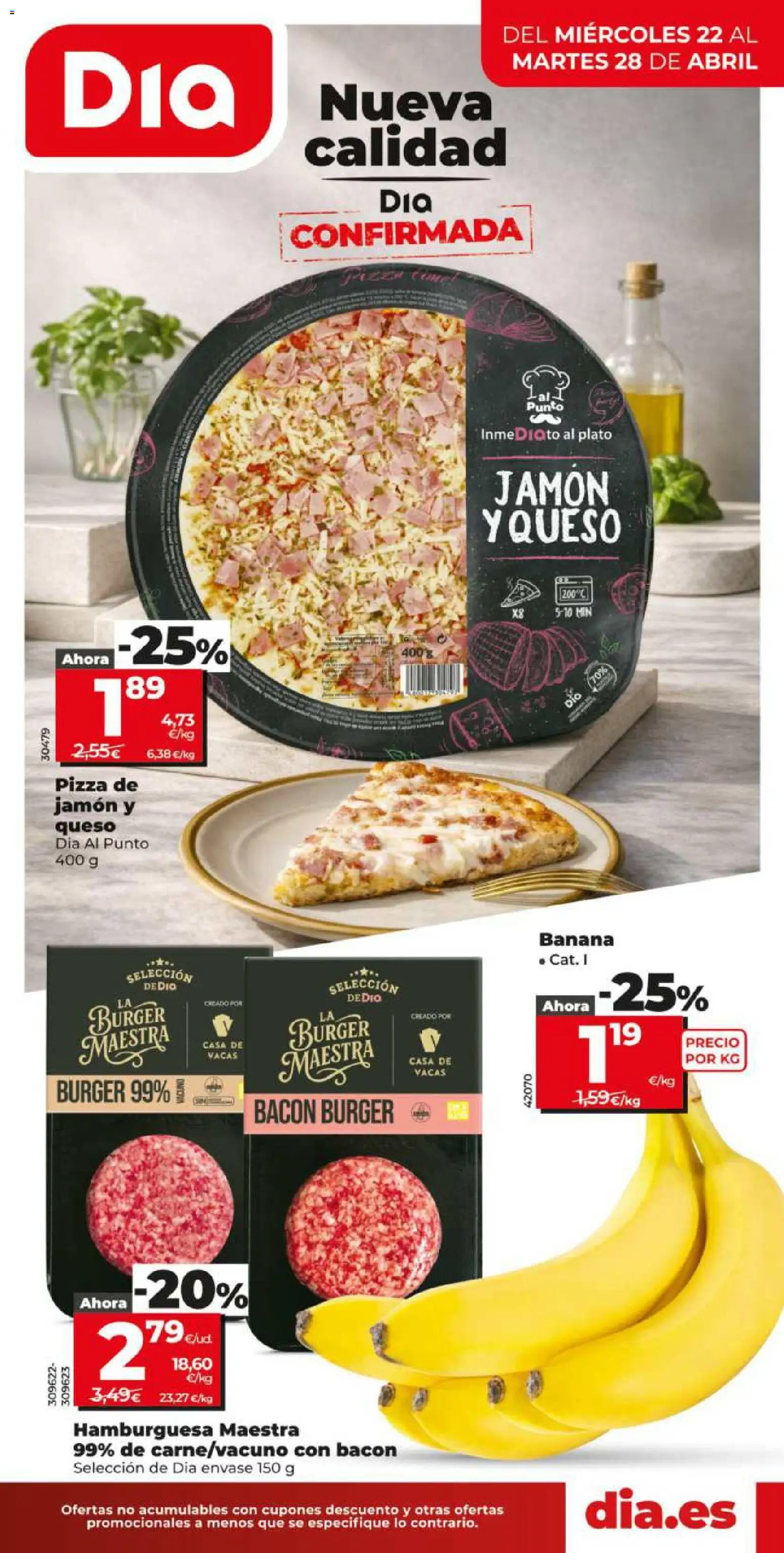 Dia - folleto Market │ válido desde el 22.04.2026 | Página: 1 | Productos: Queso, Jamón, Pizza, Σοκολατούχο γάλα