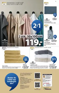 Forhåndsvisning av JYSK kundeavis gyldig fra 09.03.2026 | Side: 23 | Produkter: Badekåpe, Суміш дитяча, Badematte