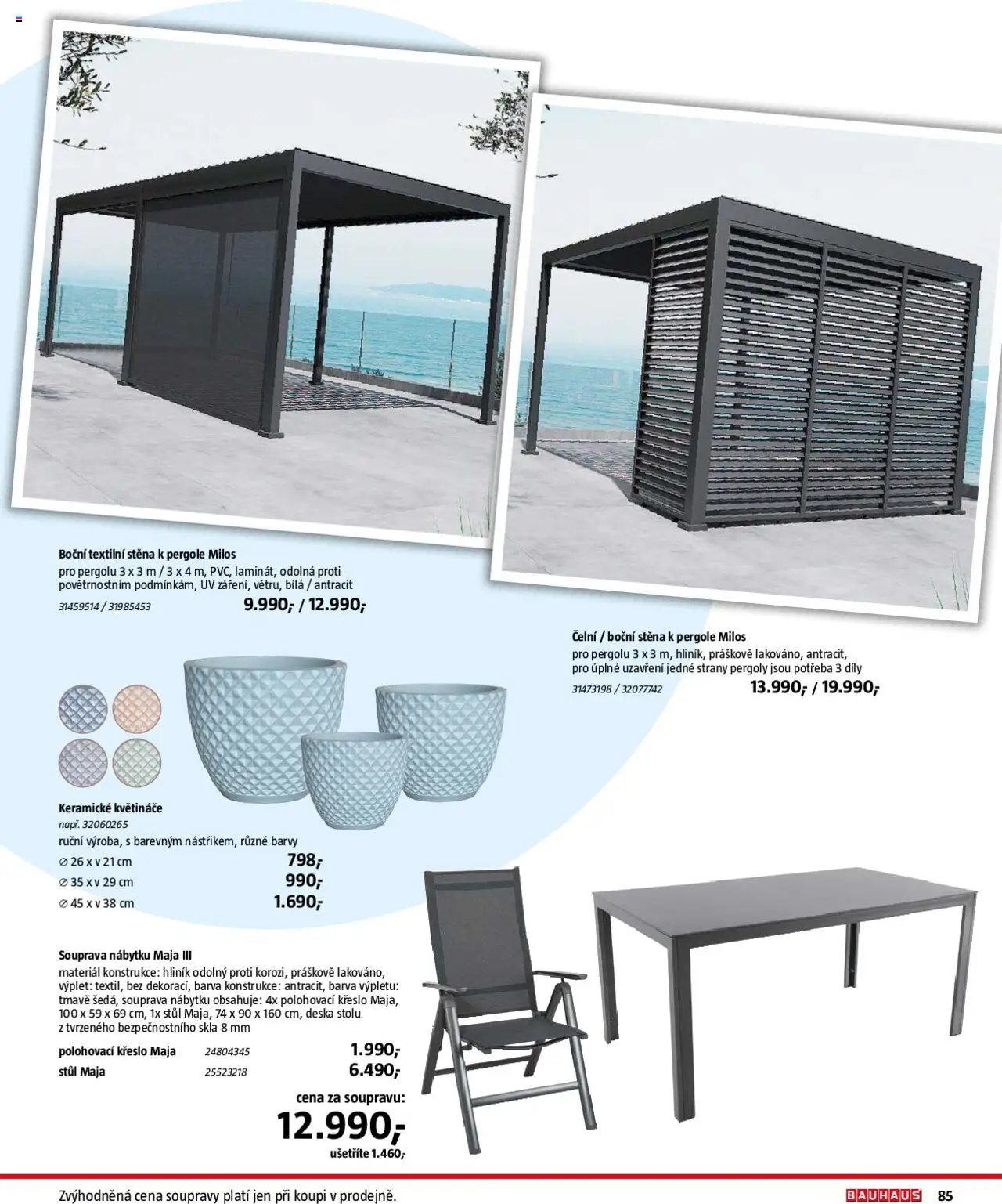 Bauhaus katalog Zahradní nábytek od 01.04.2025 | Strana: 85 | Produkty: Květináče, Křeslo, Stůl, Barvy