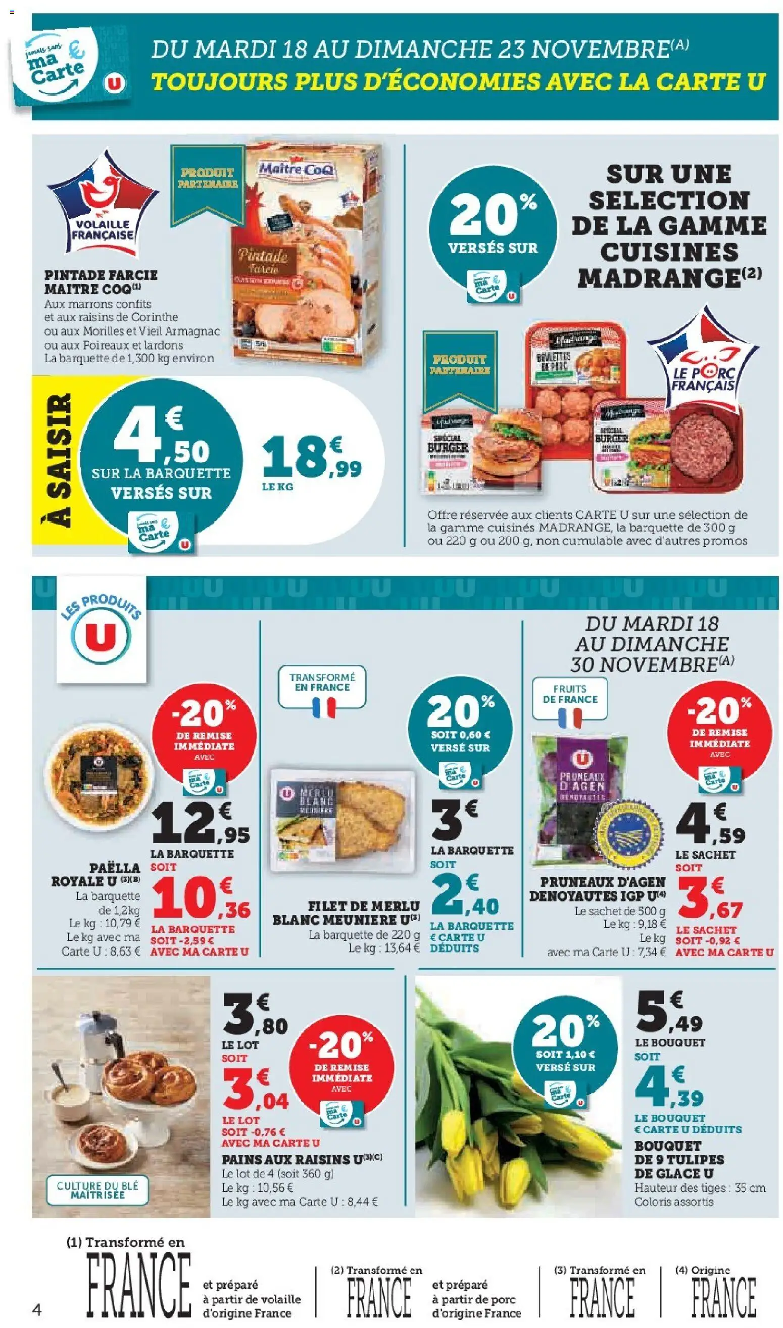 {H1} | Page: 4 | Produits: Volaille, Lardons, Poireaux, Pintade