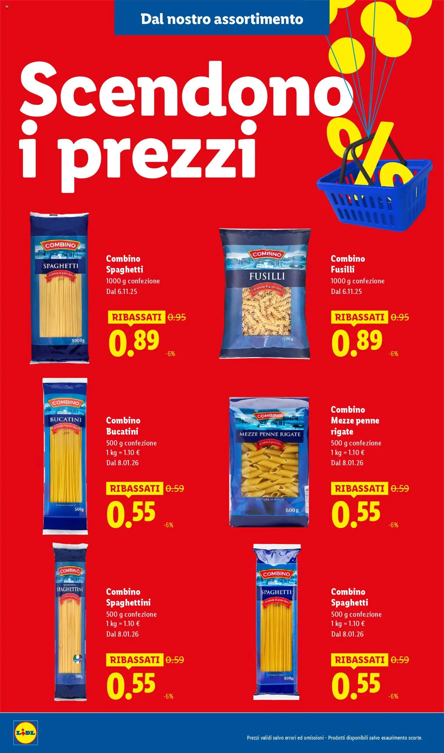 Volantino Lidl del 08.01.2026 | Pagina: 20 | Prodotti: Fusilli, Penne