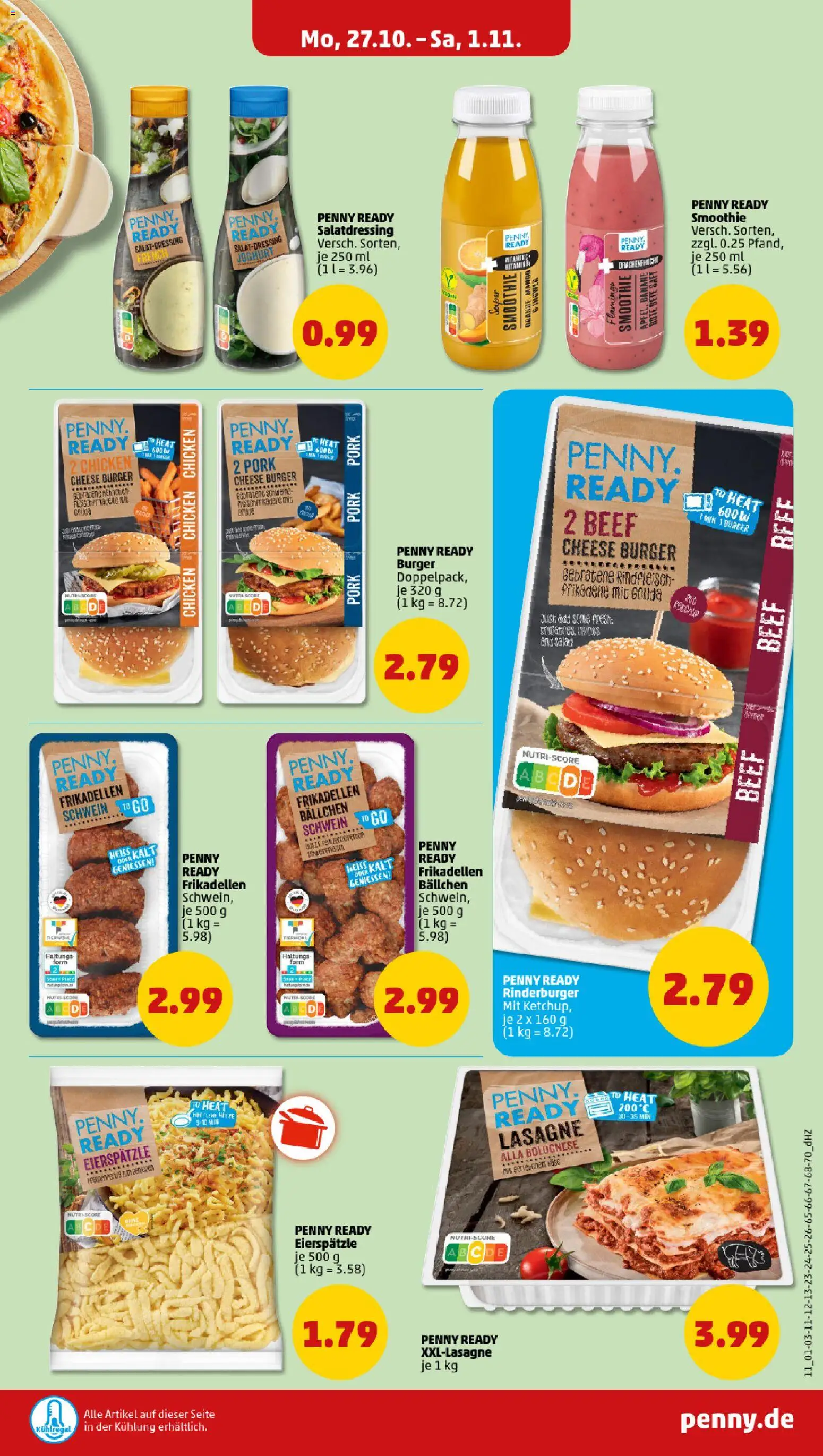 Penny Prospekt 	 – gültig ab 27.10.2025 | Seite: 13 | Produkte: Joghurt, Burger, Mango, Saft