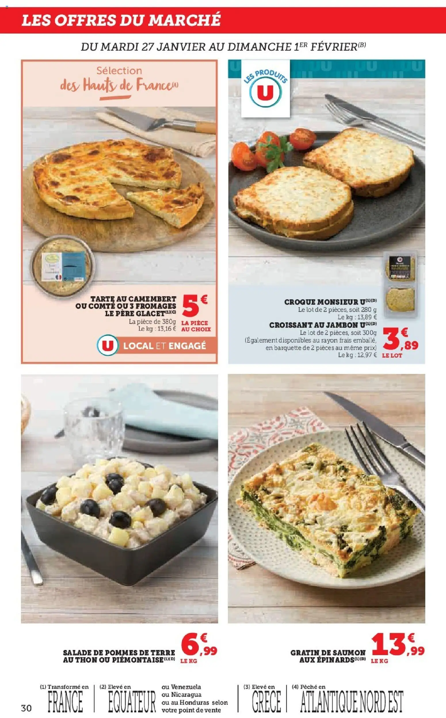 {H1} | Page: 30 | Produits: Salade, Jambon, Saumon, Pommes de terre