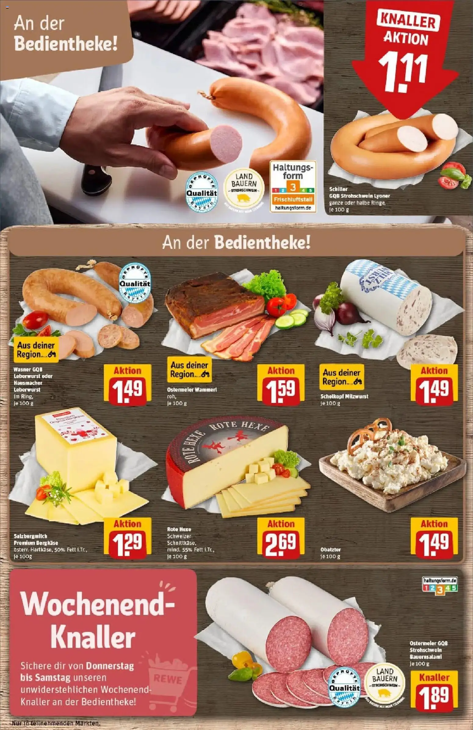 Rewe prospekt Nürnberg	 – gültig ab 11.01.2026 | Seite: 11 | Produkte: Käse, Salami