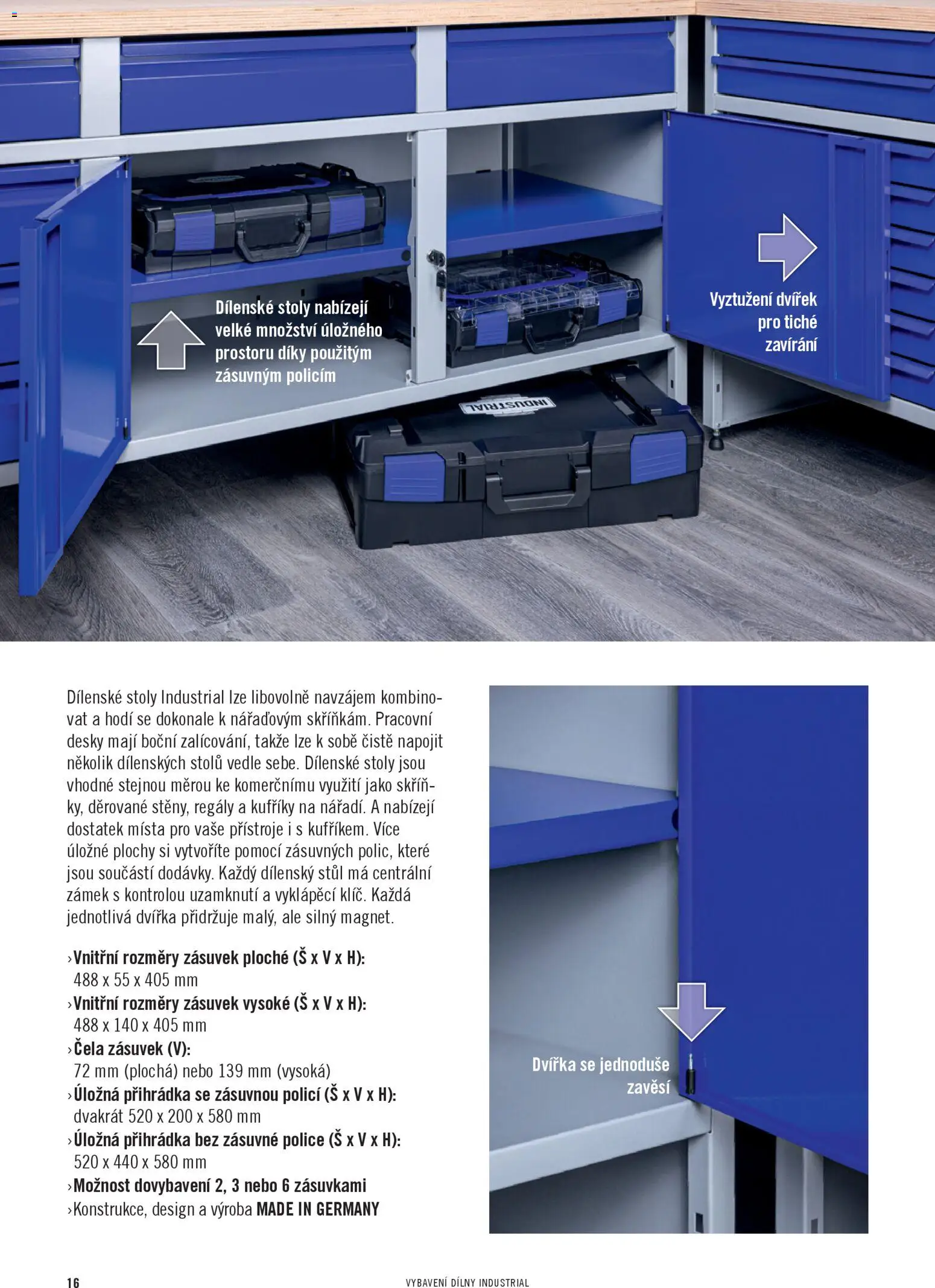 HORNBACH leták - Industrial vybavení dílny od 01.01.2026 | Strana: 16 | Produkty: Regály, Police, Desky, Skříň