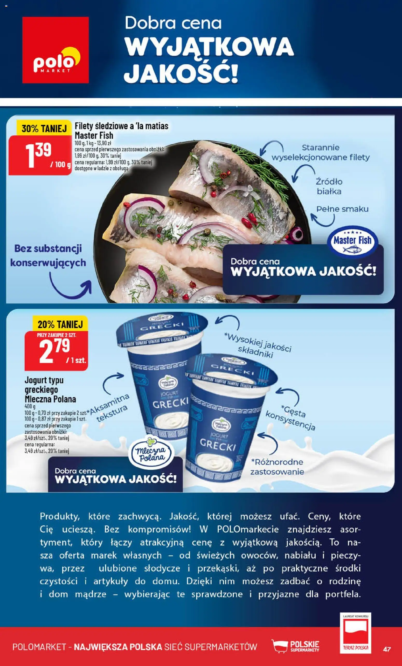 POLOmarket Gazetka od 21.01.2026 | Strona: 47 | Produkty: Słodycze, Jogurt