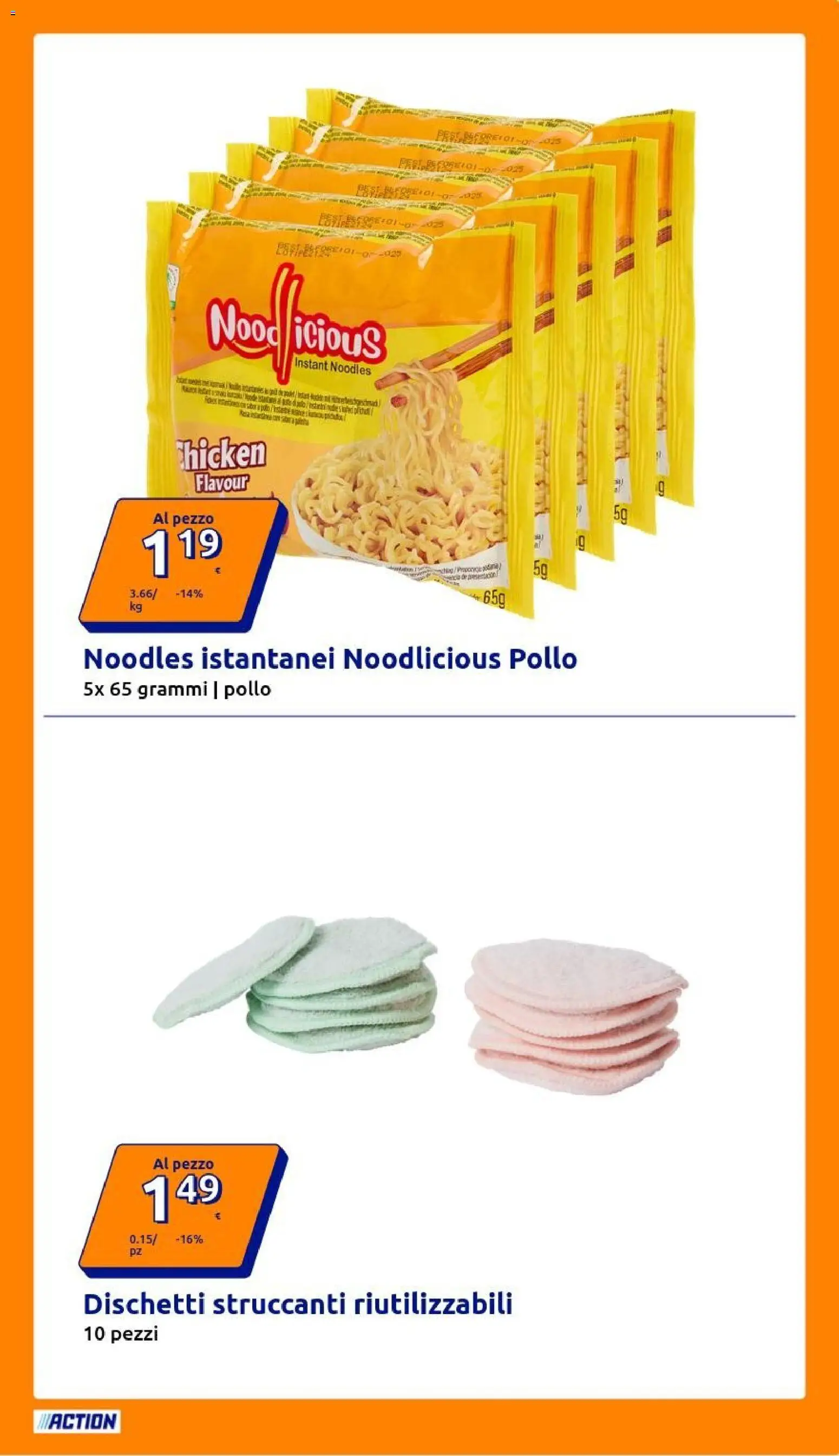 Volantino Action del 25.02.2026 | Pagina: 21 | Prodotti: Pollo, Dischetti struccanti