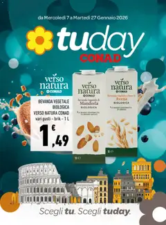 Anteprima del volantino Conad Tuday Lazio catalogo valido a partire dal 07.01.2026
