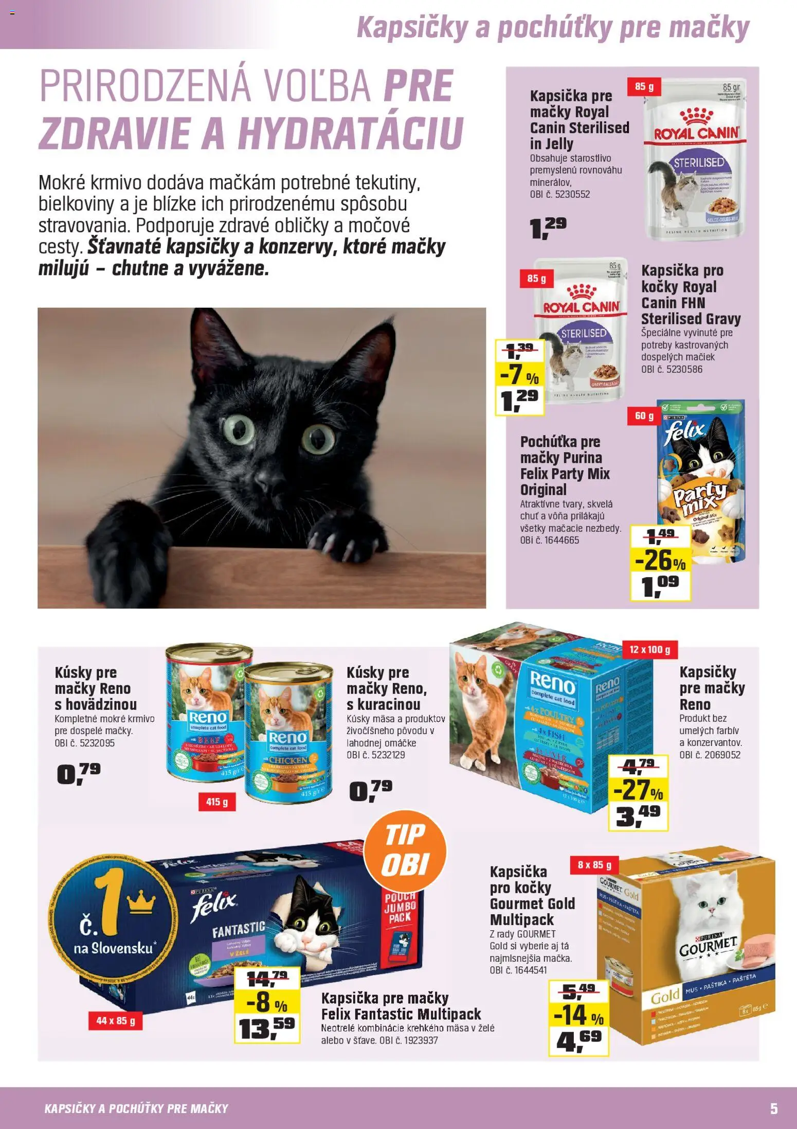 Nové OBI akcie – leták je platný od 18.02.2026 | Strana: 5 | Produkty: Felix