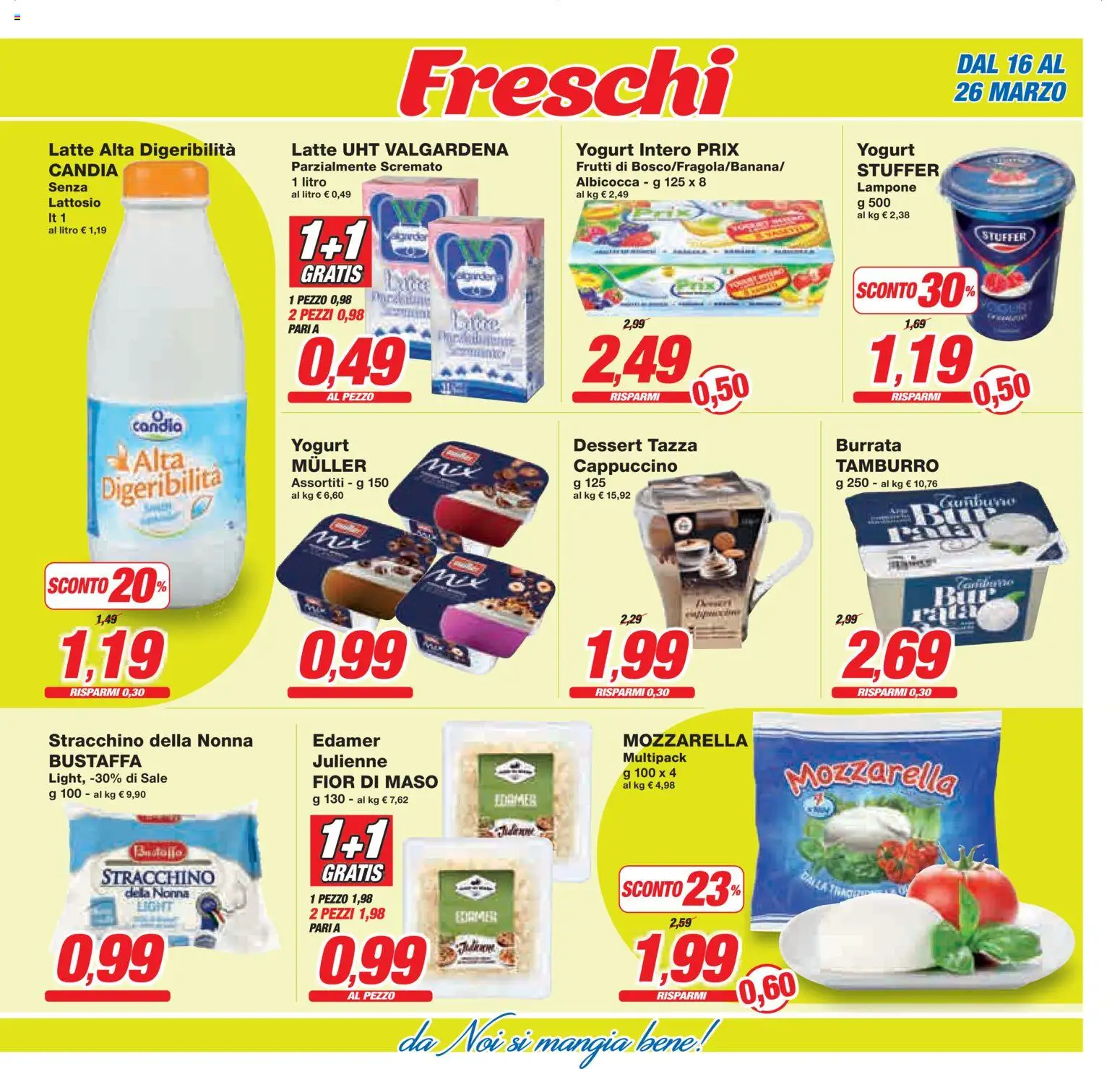Volantino Prix del 16.03.2026 | Pagina: 11 | Prodotti: Yogurt, Lampone, Stracchino, Burrata