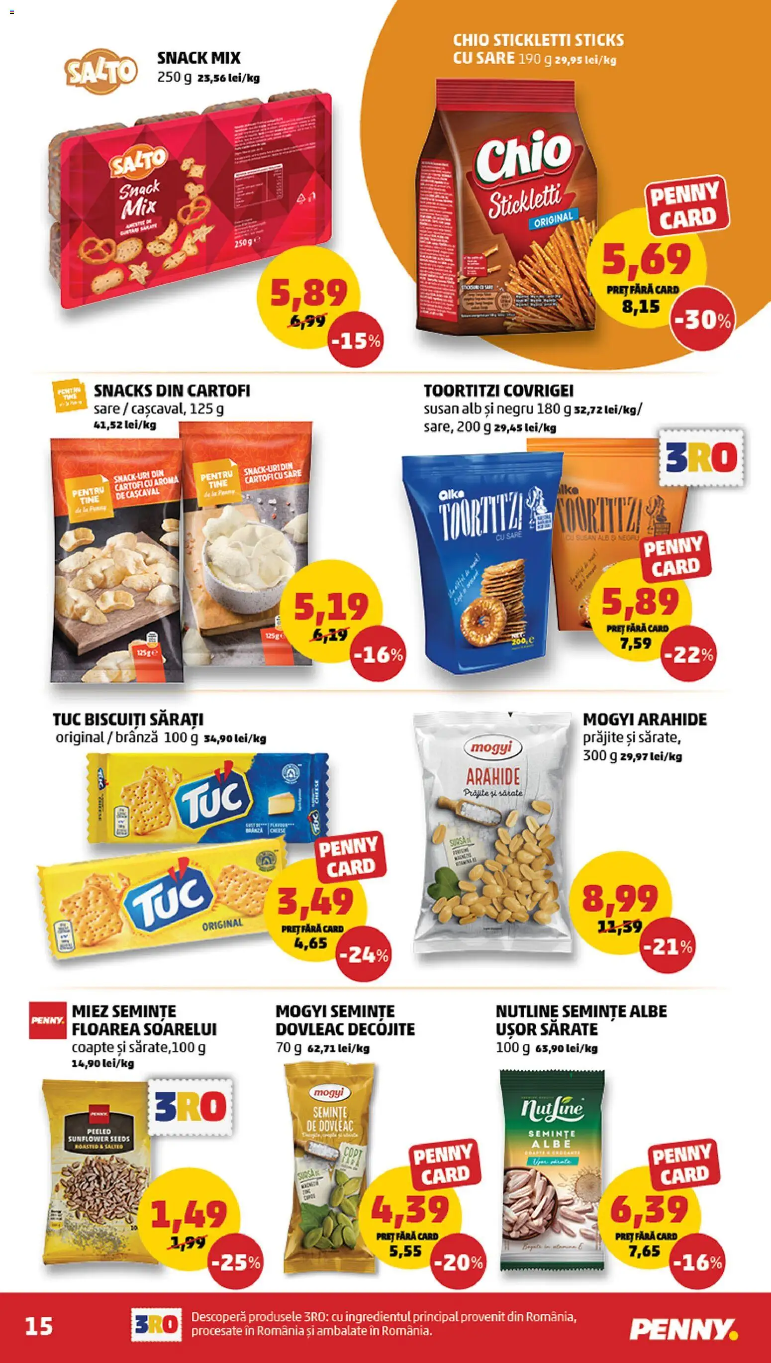 Noul catalog PENNY – valabil de la 25.02.2026 | Pagină: 15 | Produse: Covrigei, Brânză, Biscuiți, Sare