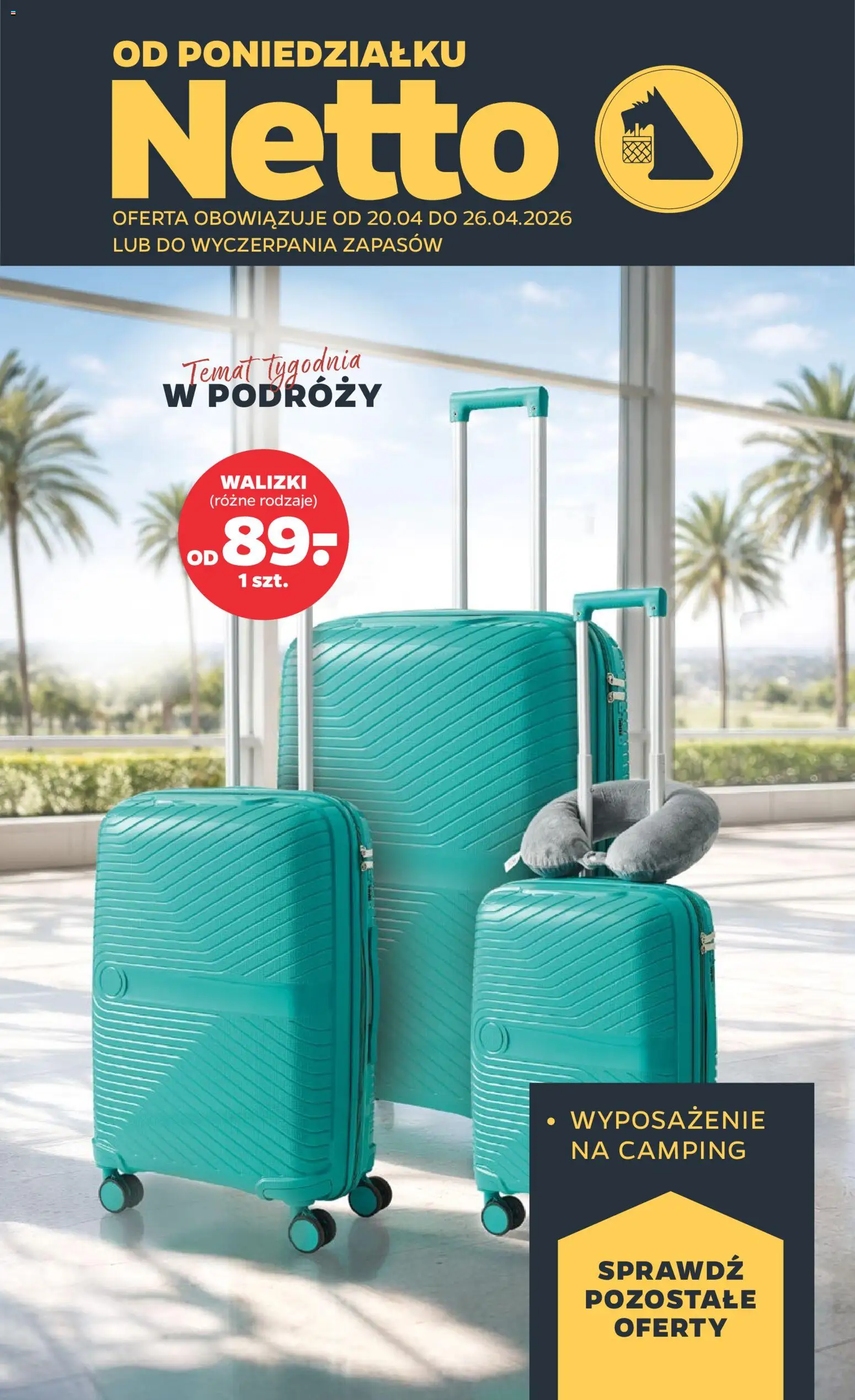 Netto gazetka od poniedziałku NonFood od 20.04.2026 | Strona: 1 | Produkty: Walizki