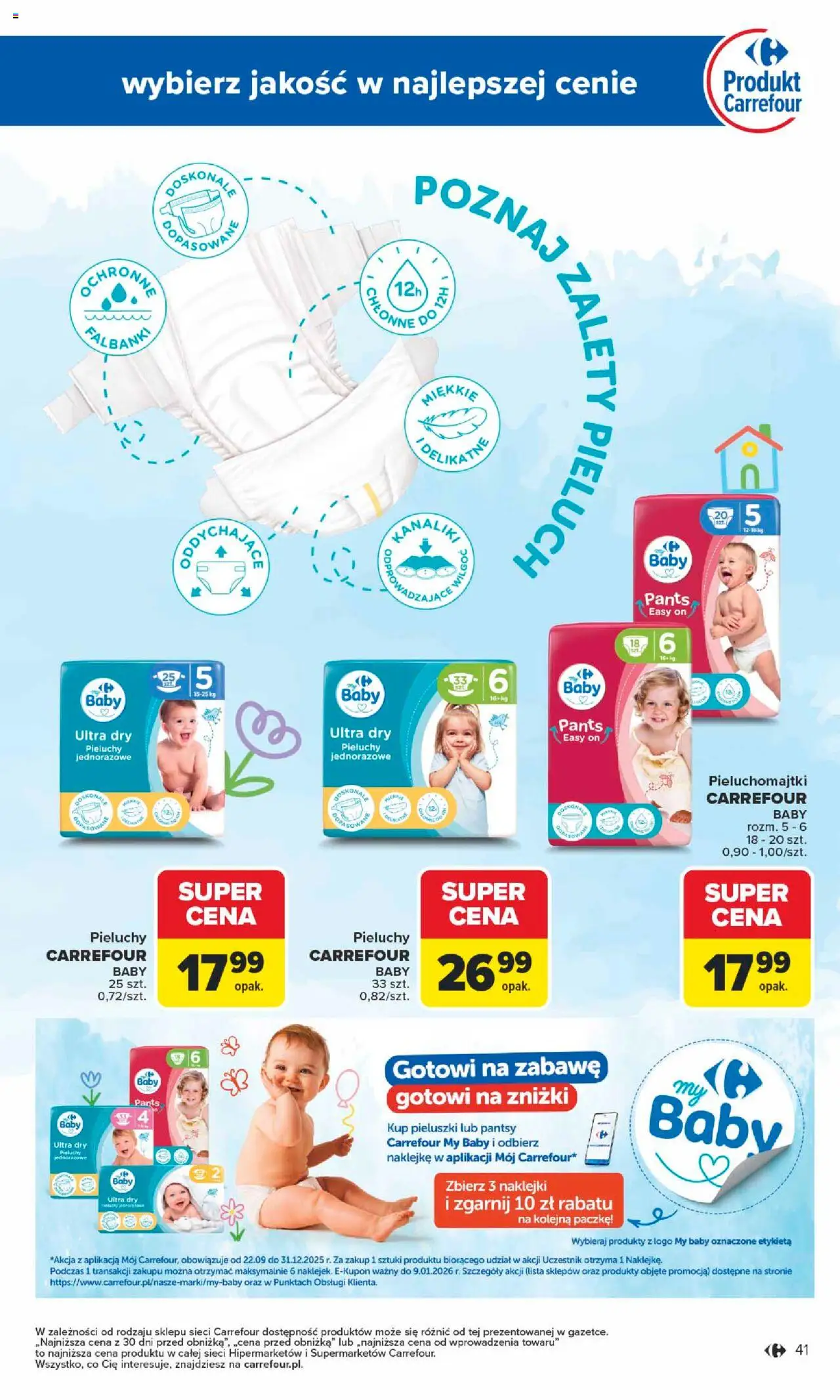 Carrefour Gazetka od 22.09.2025 | Strona: 43 | Produkty: Pieluchomajtki, Naklejki